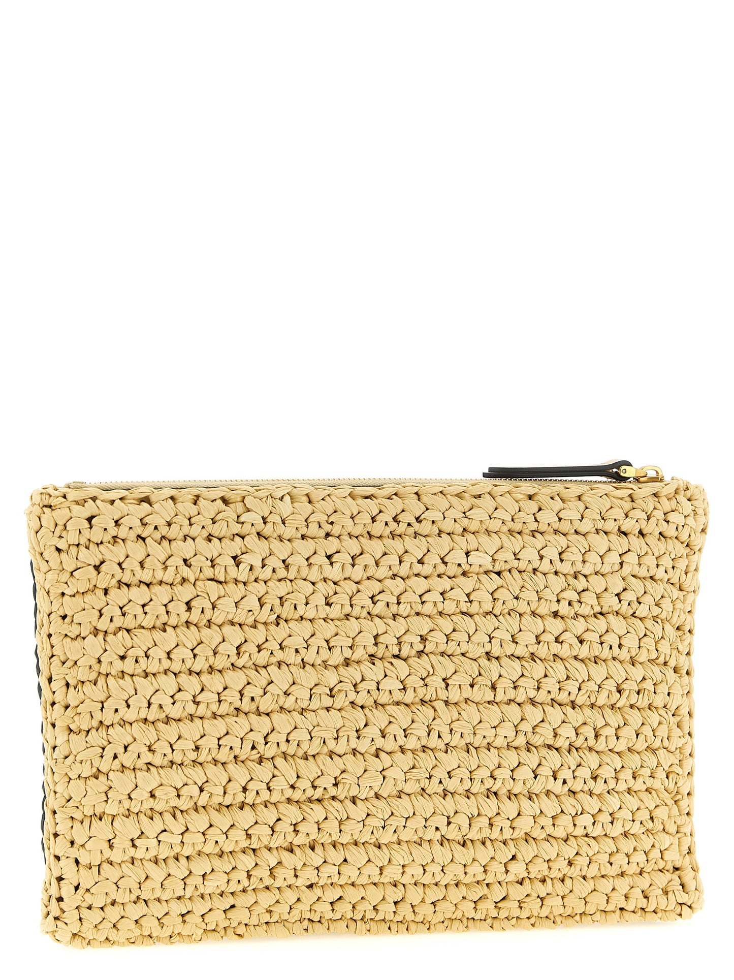 Valentino Garavani Black 'Viva Superstar Crochet' Medium Clutch Curated Luxury Accessories by Orvyn