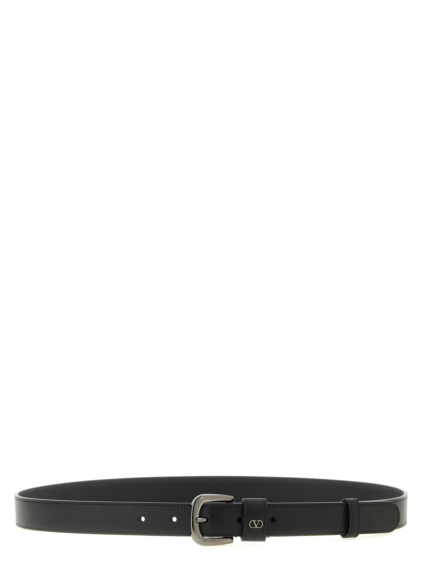 Valentino Garavani Black Calfskin Regular Belt Curated Luxury Accessories by Orvyn