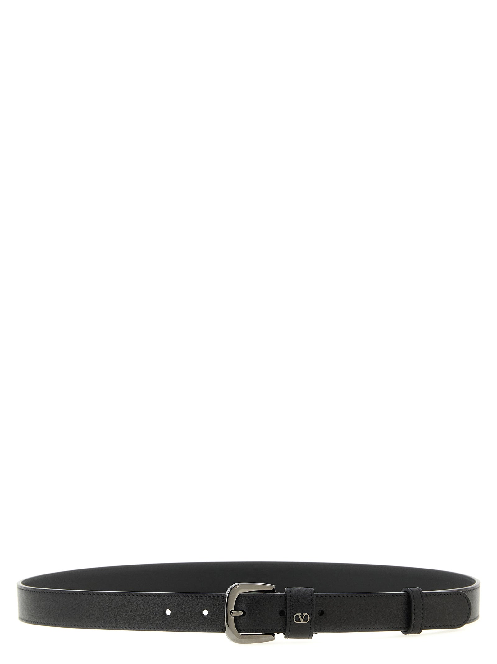 Valentino Garavani Black Calfskin Regular Belt Curated Luxury Accessories by Orvyn