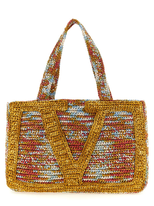 Valentino Garavani Multicolor 'Viva Superstar' Large Tote Bag Curated Luxury Accessories by Orvyn