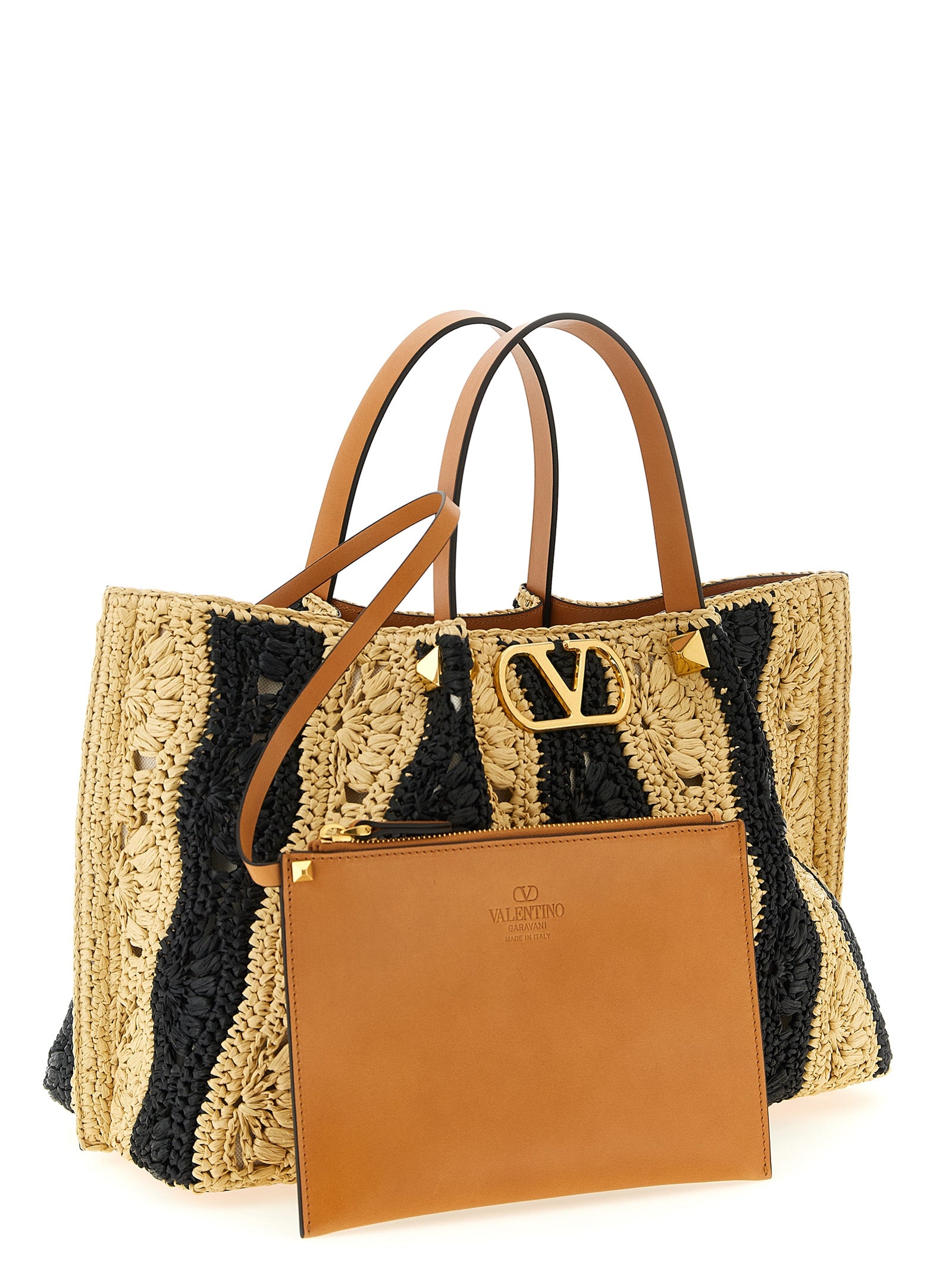 Valentino Garavani Beige 'VLogo Signature' Handbag Curated Luxury Accessories by Orvyn