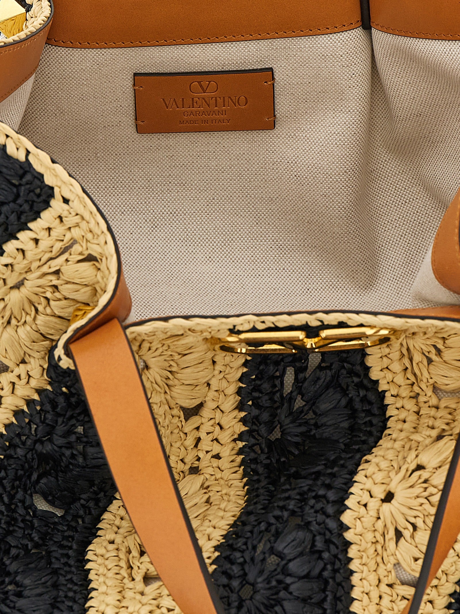 Valentino Garavani Beige 'VLogo Signature' Handbag Curated Luxury Accessories by Orvyn