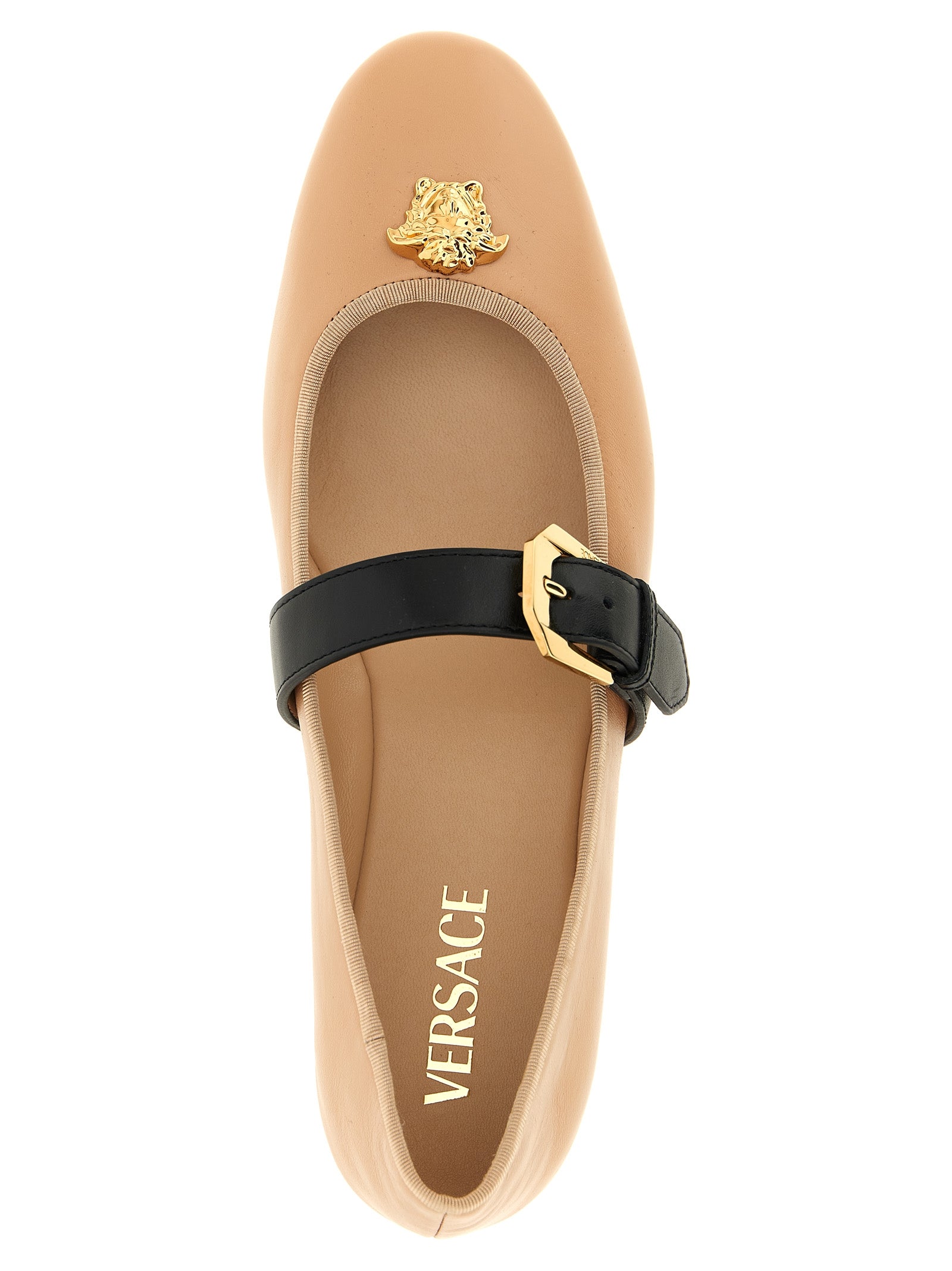 Versace Multicolor 'La Medusa' Flats Curated Luxury Accessories by Orvyn