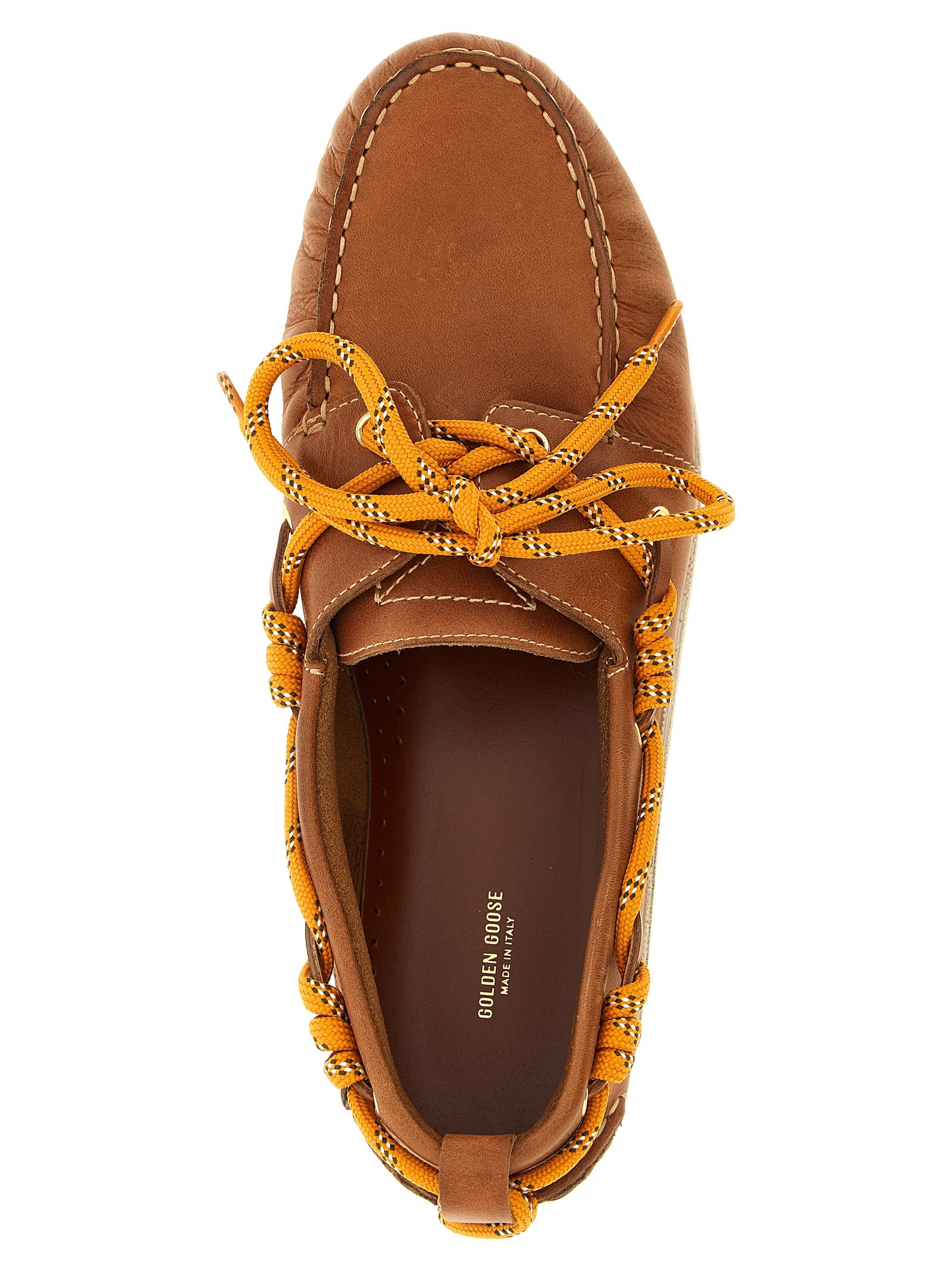 Golden Goose Brown Cowhide Slip-On Loafers Curated Luxury Accessories by Orvyn