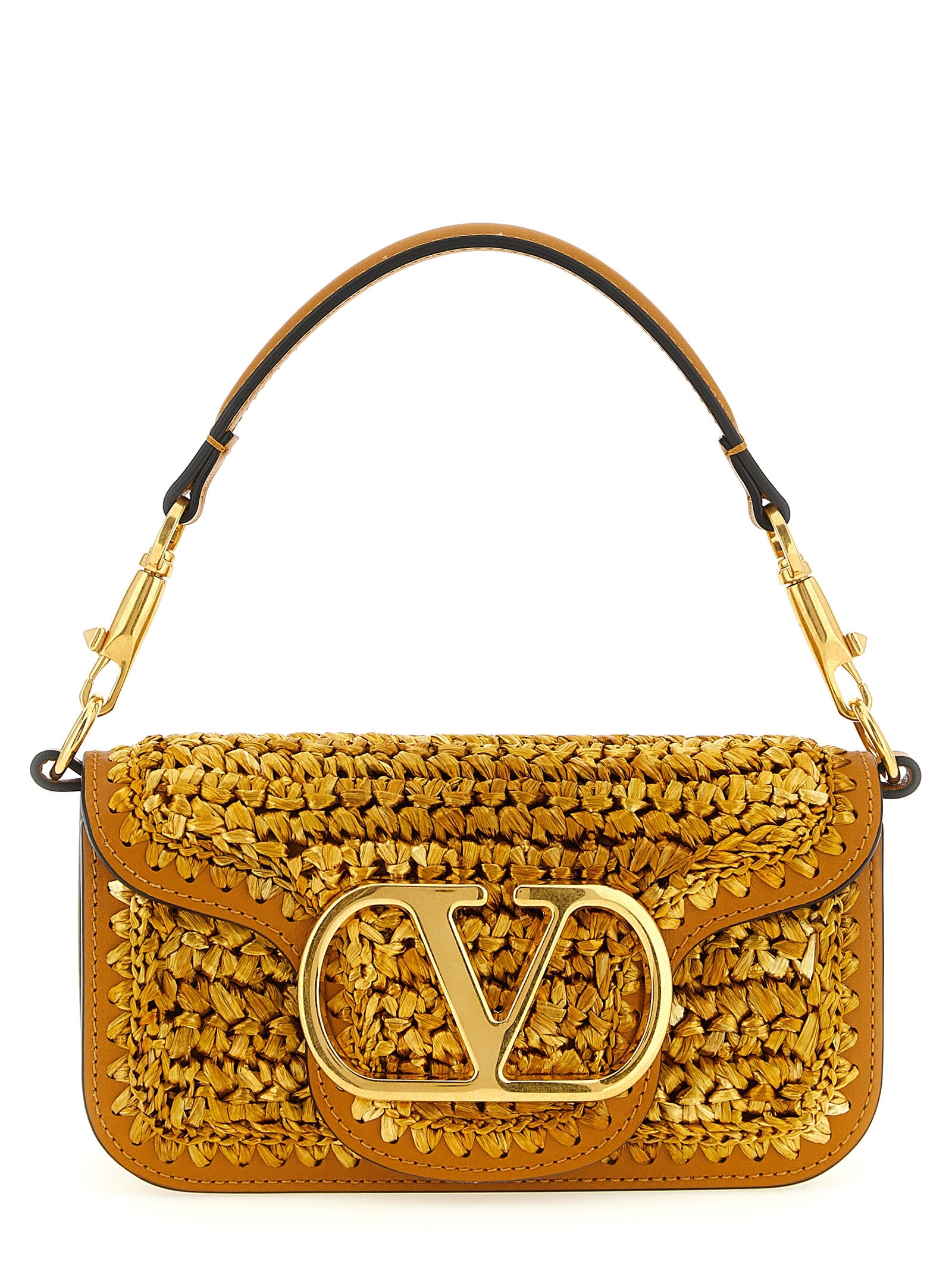 Valentino Garavani Gold 'Locò' Small Shoulder Bag Curated Luxury Accessories by Orvyn