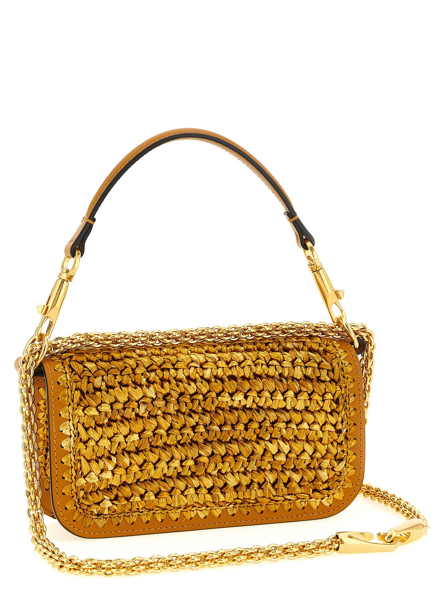 Valentino Garavani Gold 'Locò' Small Shoulder Bag Curated Luxury Accessories by Orvyn