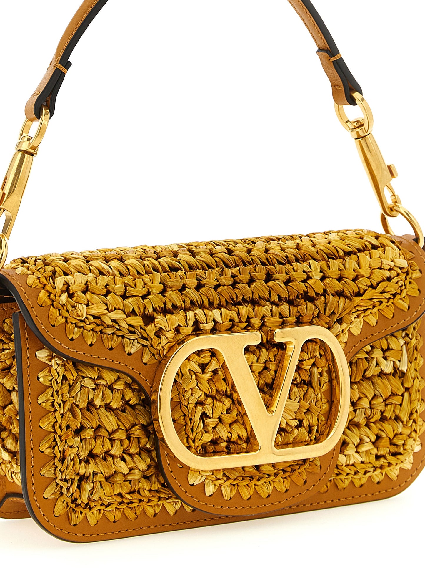 Valentino Garavani Gold 'Locò' Small Shoulder Bag Curated Luxury Accessories by Orvyn