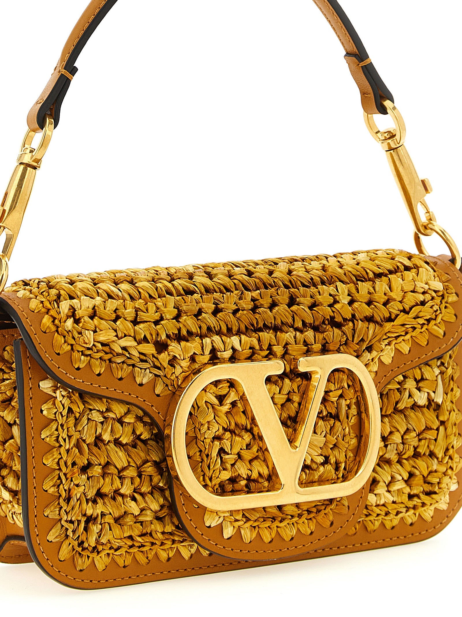 Valentino Garavani Gold 'Locò' Small Shoulder Bag Curated Luxury Accessories by Orvyn