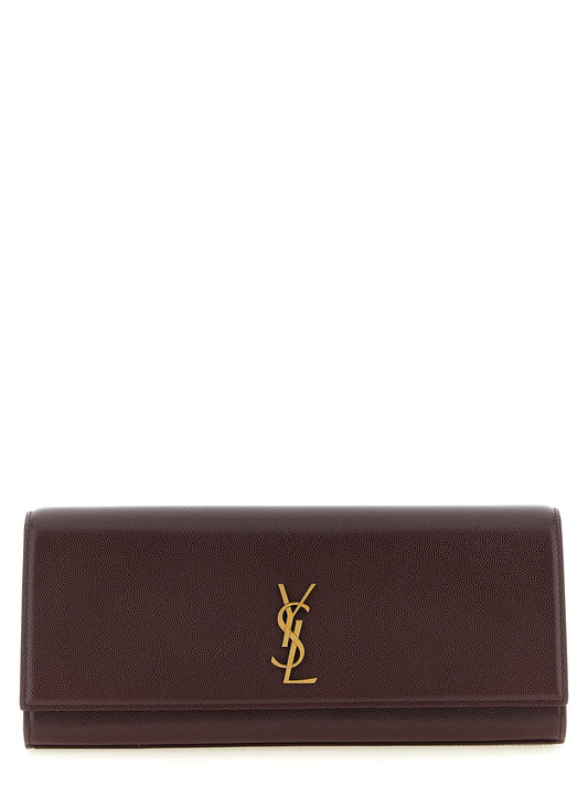 Saint Laurent Bordeaux 'Kate' Clutch Curated Luxury Accessories by Orvyn