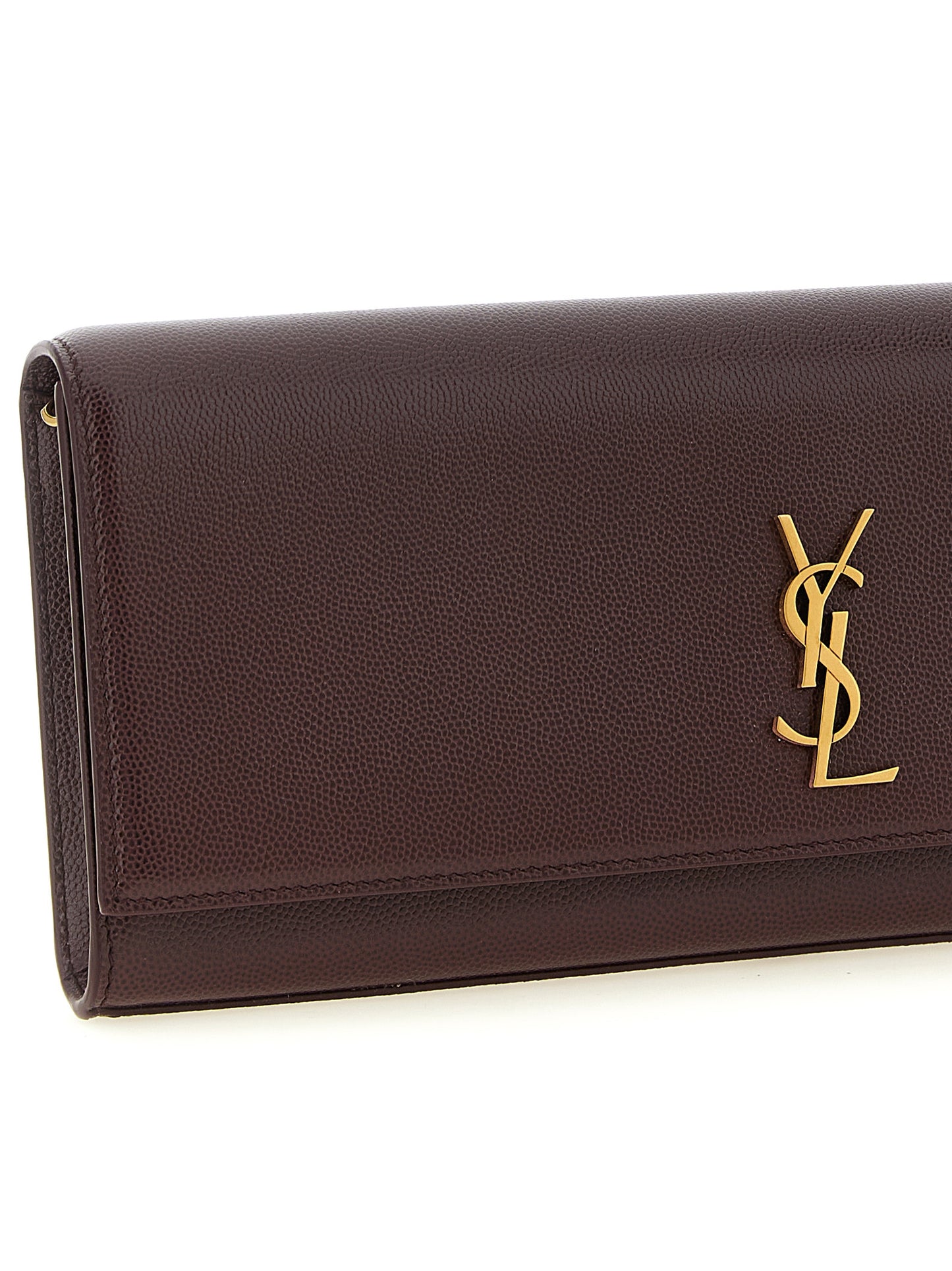 Saint Laurent Bordeaux 'Kate' Clutch Curated Luxury Accessories by Orvyn