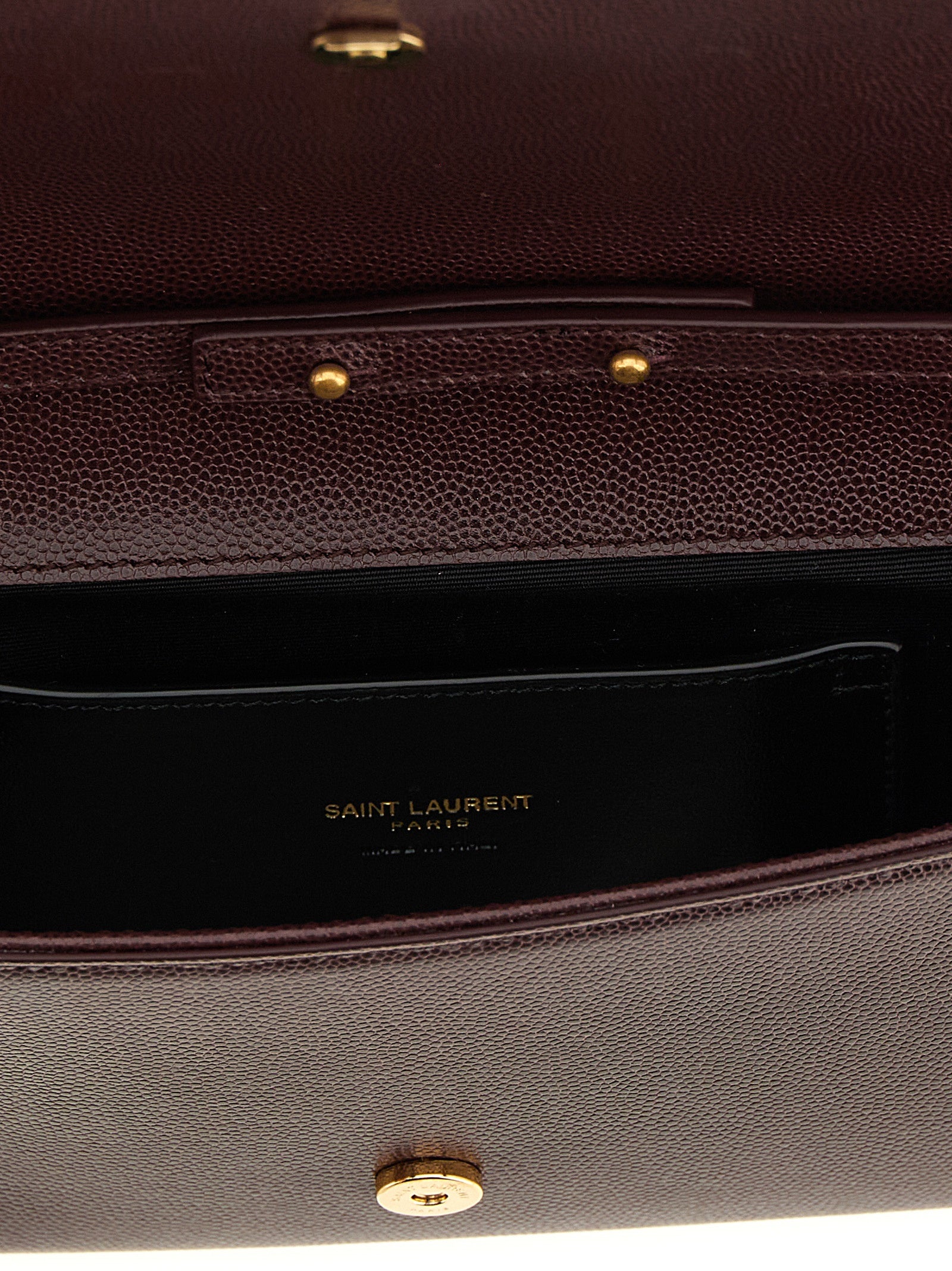 Saint Laurent Bordeaux 'Kate' Clutch Curated Luxury Accessories by Orvyn