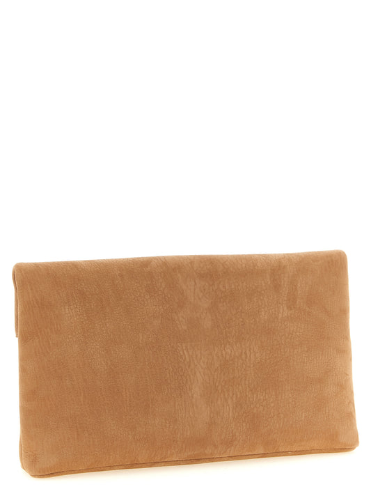 Saint Laurent Brown Lamb Leather Clutch Bag Curated Luxury Accessories by Orvyn