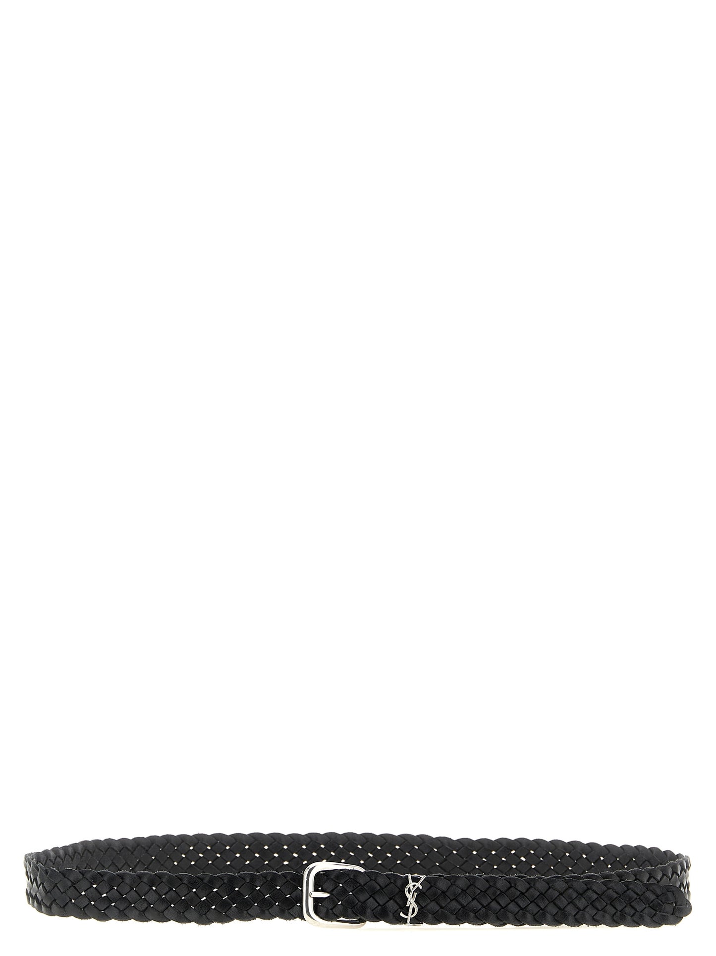 Saint Laurent Black 'Cassandre' Belt Curated Luxury Accessories by Orvyn