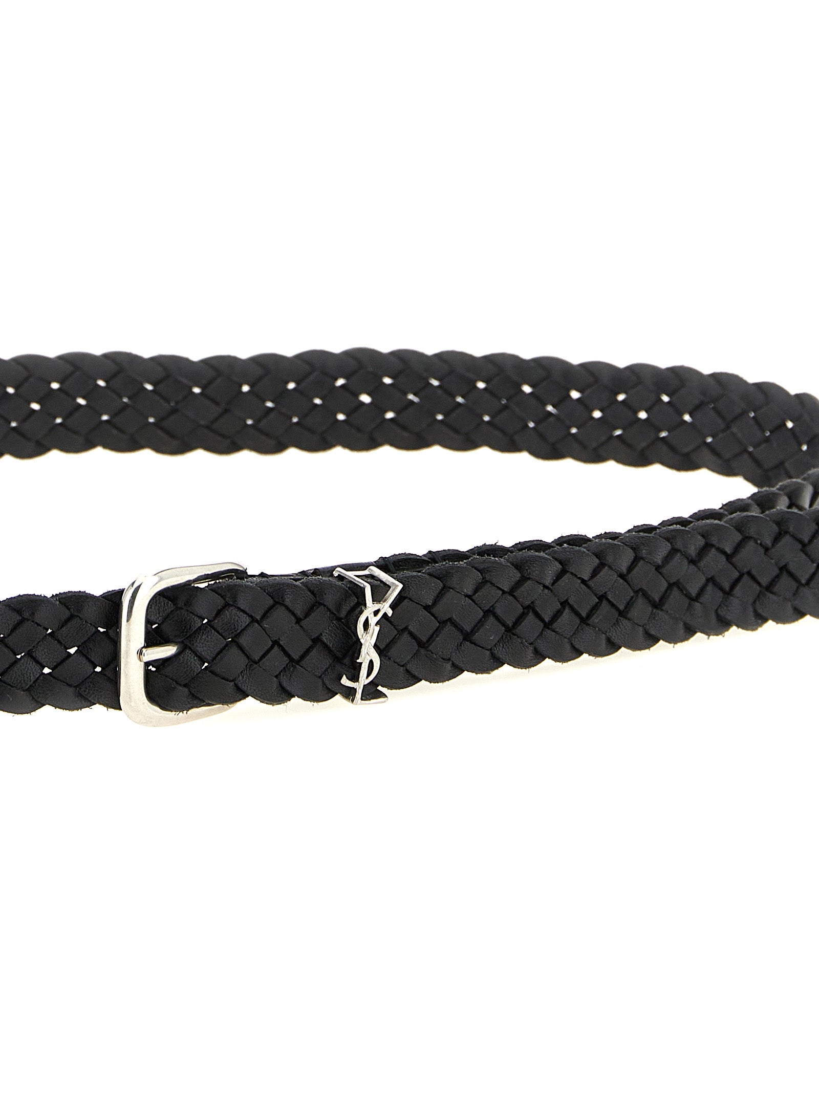 Saint Laurent Black 'Cassandre' Belt Curated Luxury Accessories by Orvyn