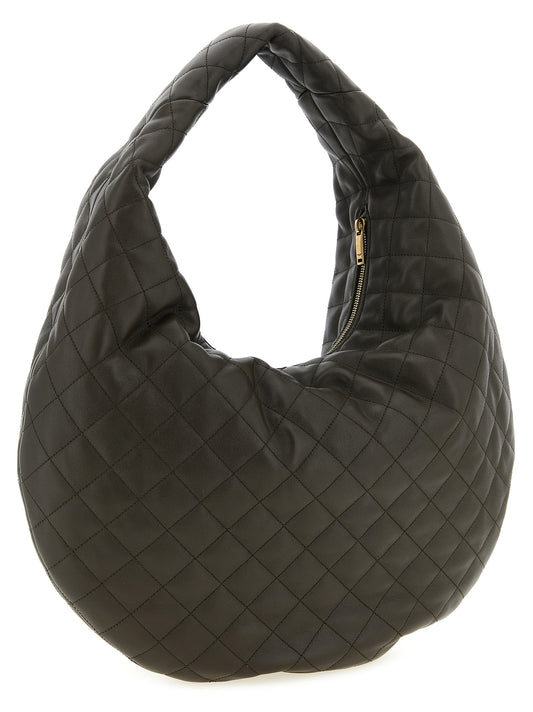Saint Laurent Brown 'Hobo Icare' Shoulder Bag Curated Luxury Accessories by Orvyn