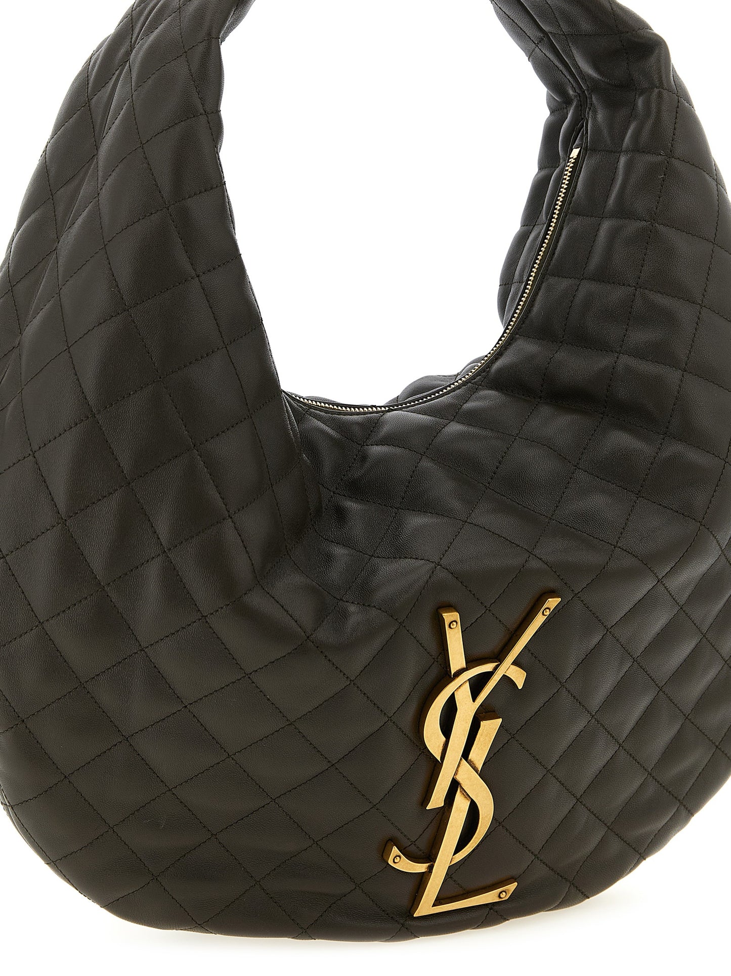 Saint Laurent Brown 'Hobo Icare' Shoulder Bag Curated Luxury Accessories by Orvyn