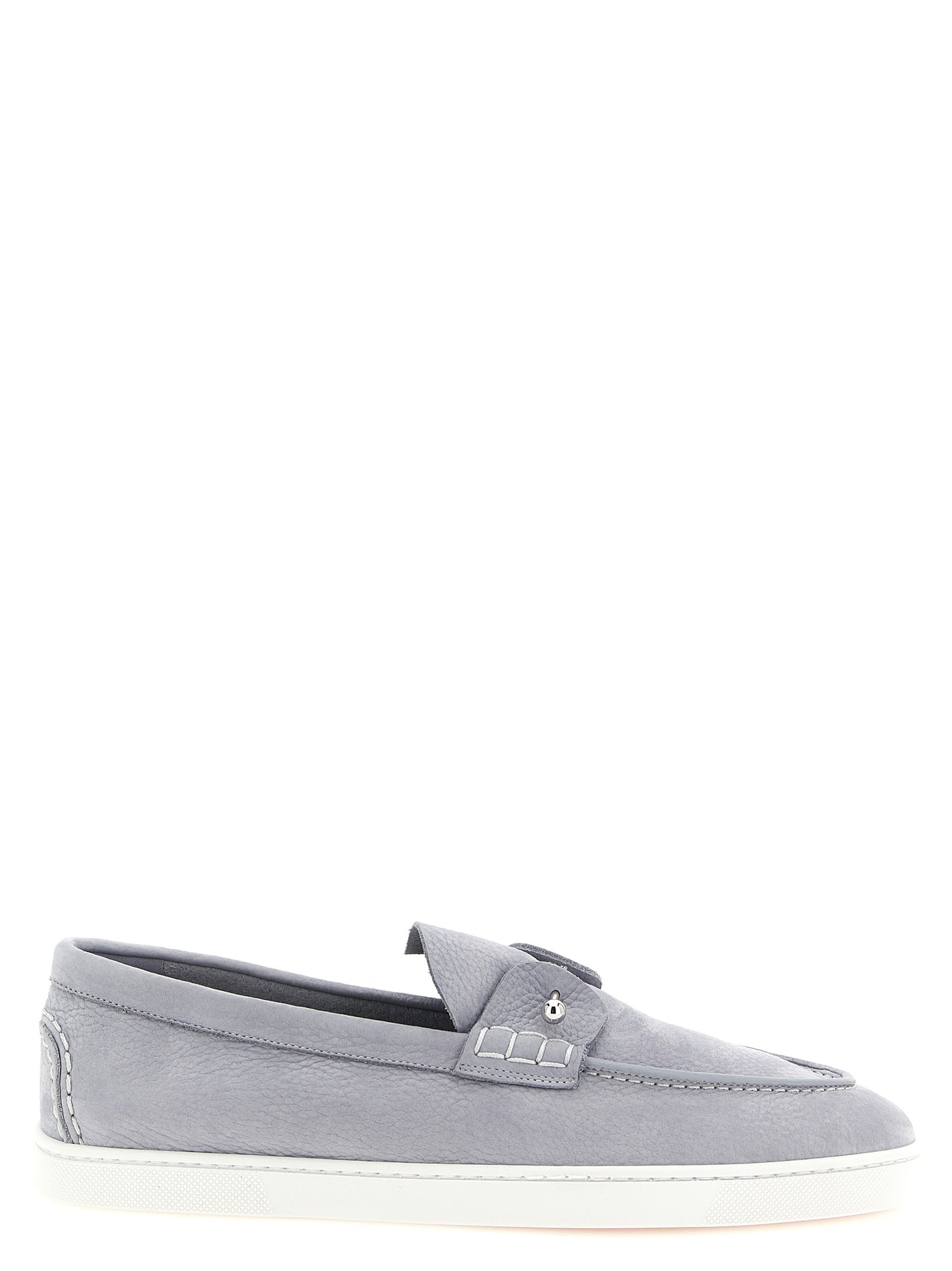 Christian Louboutin Gray 'Chambeliboat' Loafers Curated Luxury Accessories by Orvyn