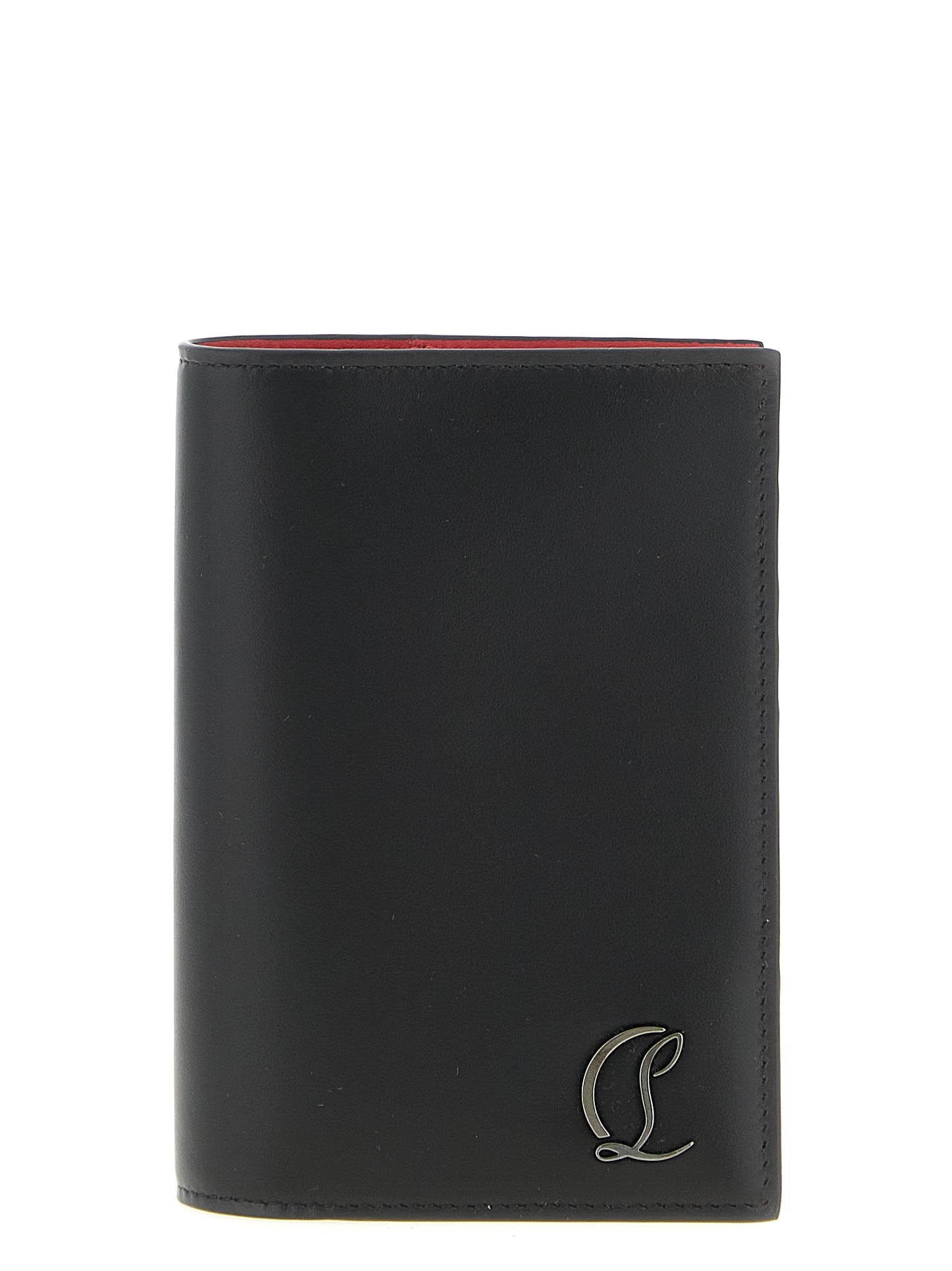 Christian Louboutin Black 'Mooncrest' Wallet Curated Luxury Accessories by Orvyn