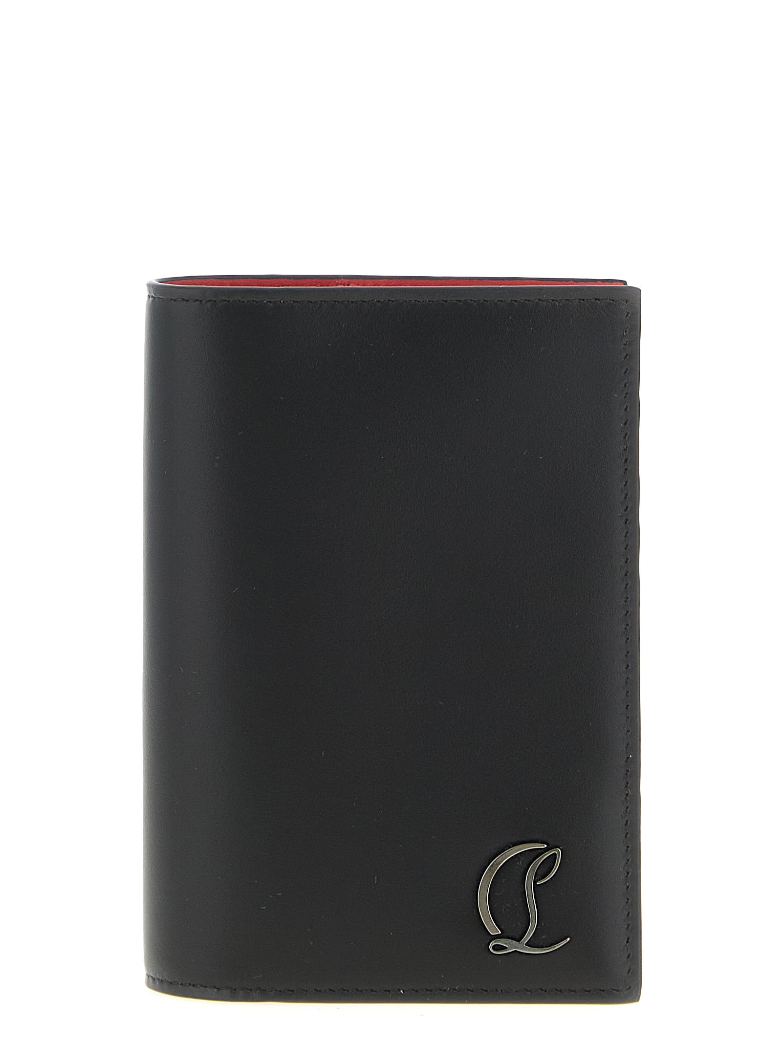 Christian Louboutin Black 'Mooncrest' Wallet Curated Luxury Accessories by Orvyn