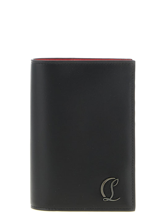 Christian Louboutin Black 'Mooncrest' Wallet Curated Luxury Accessories by Orvyn