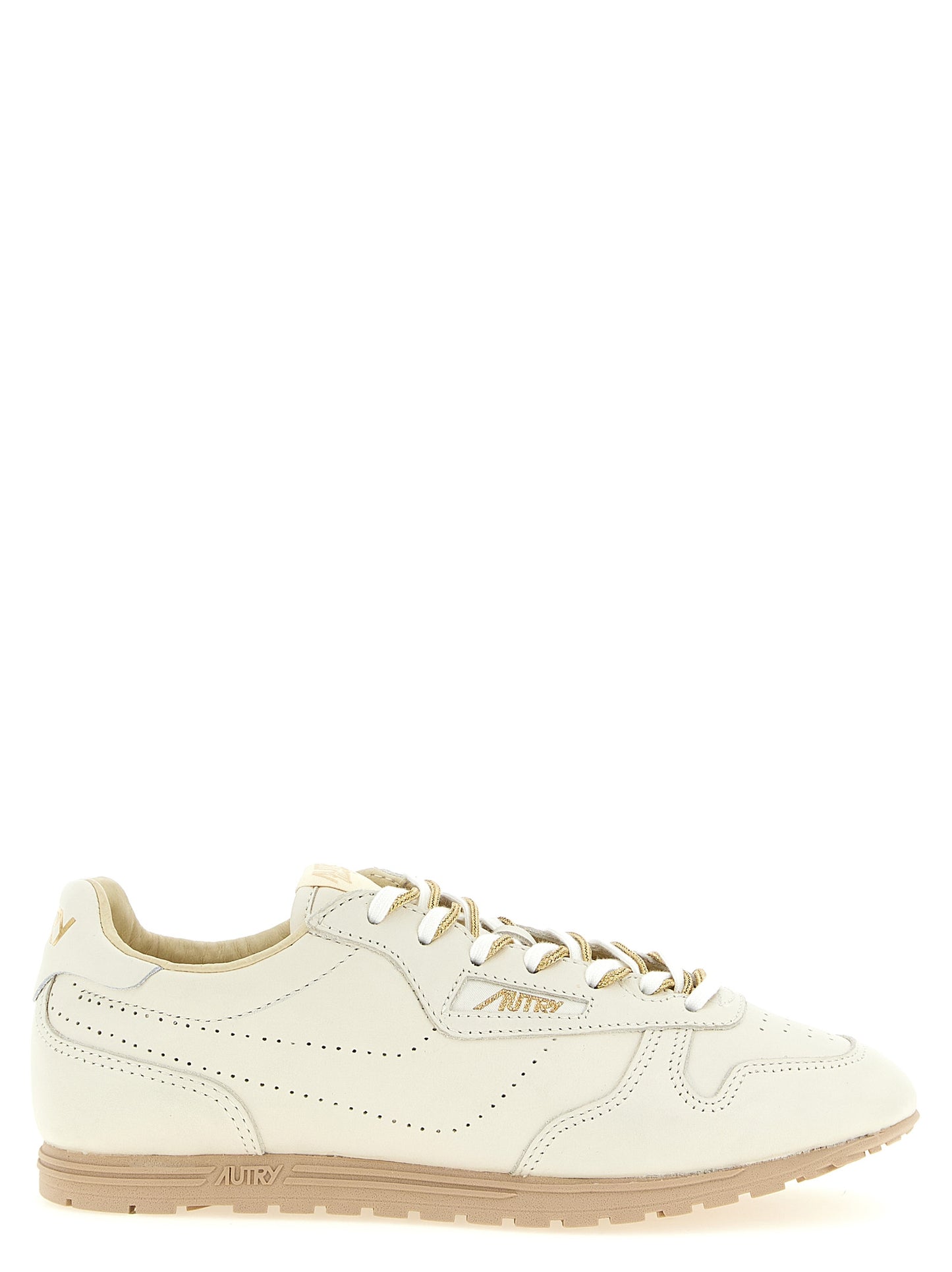 Autry Beige Cowhide Low Top Sneakers Curated Luxury Accessories by Orvyn