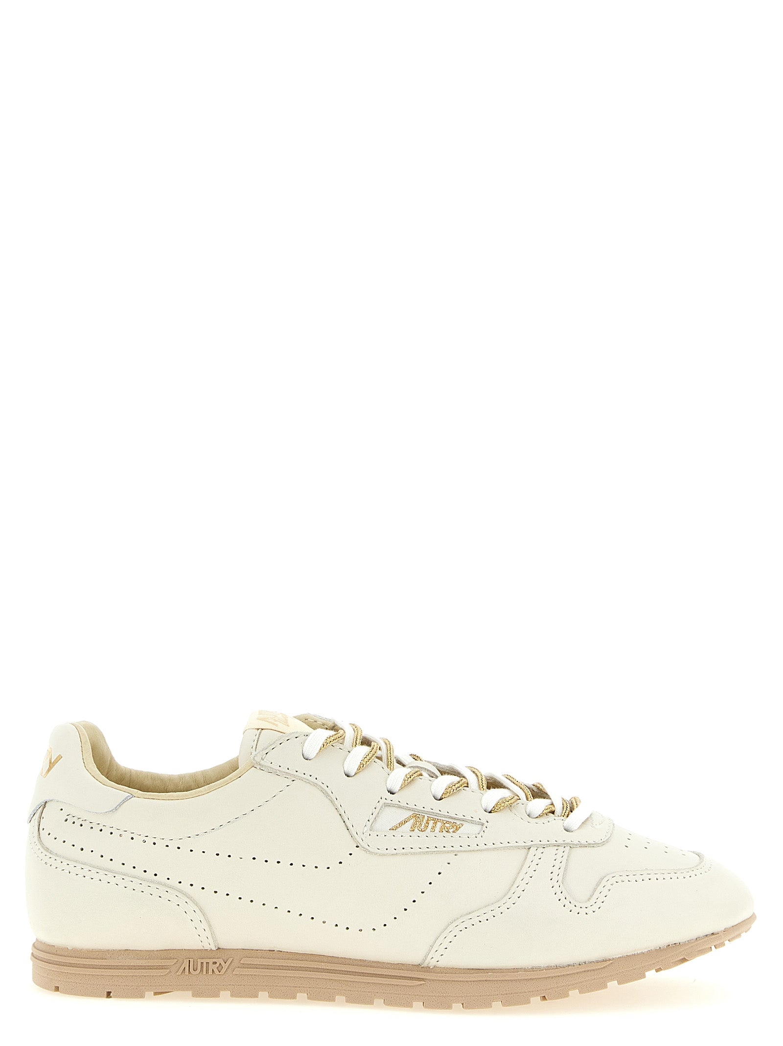 Autry Beige Cowhide Low Top Sneakers Curated Luxury Accessories by Orvyn