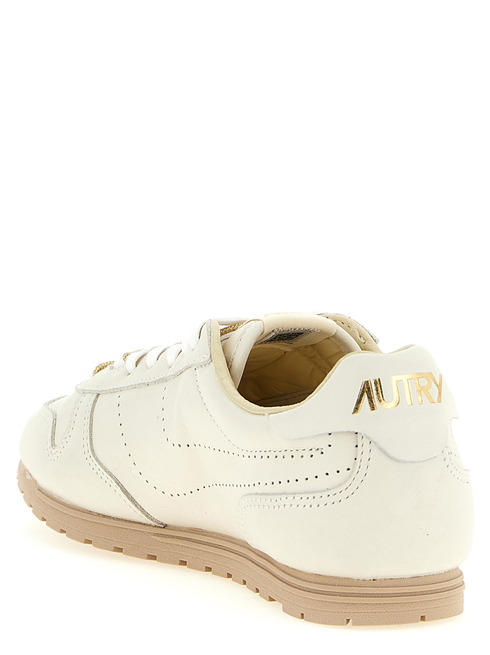 Autry Beige Cowhide Low Top Sneakers Curated Luxury Accessories by Orvyn