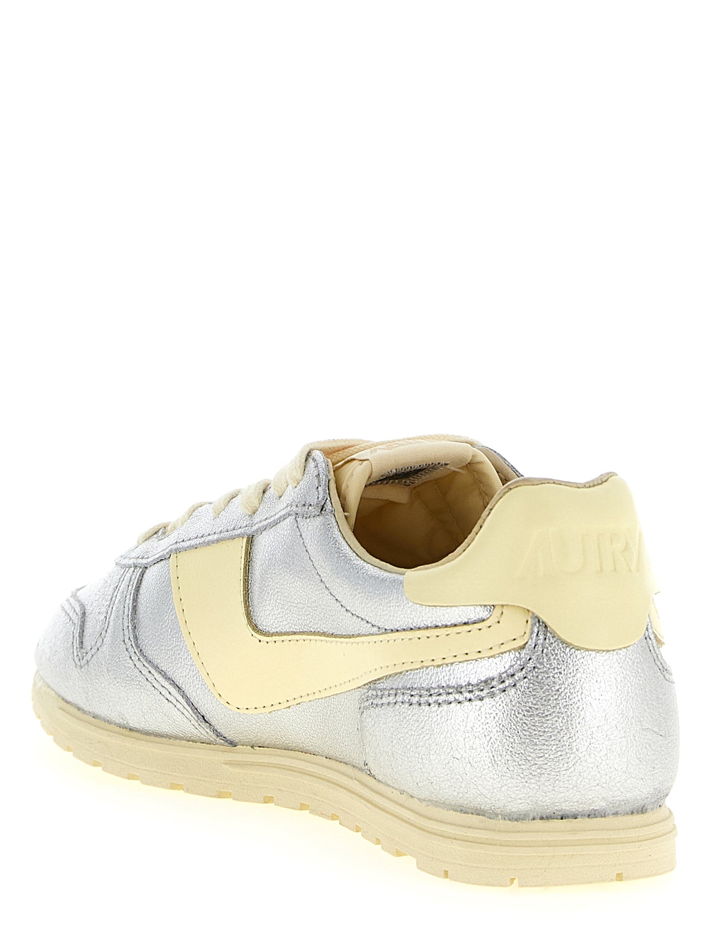 Autry Silver Cowhide Low Top Sneakers Curated Luxury Accessories by Orvyn