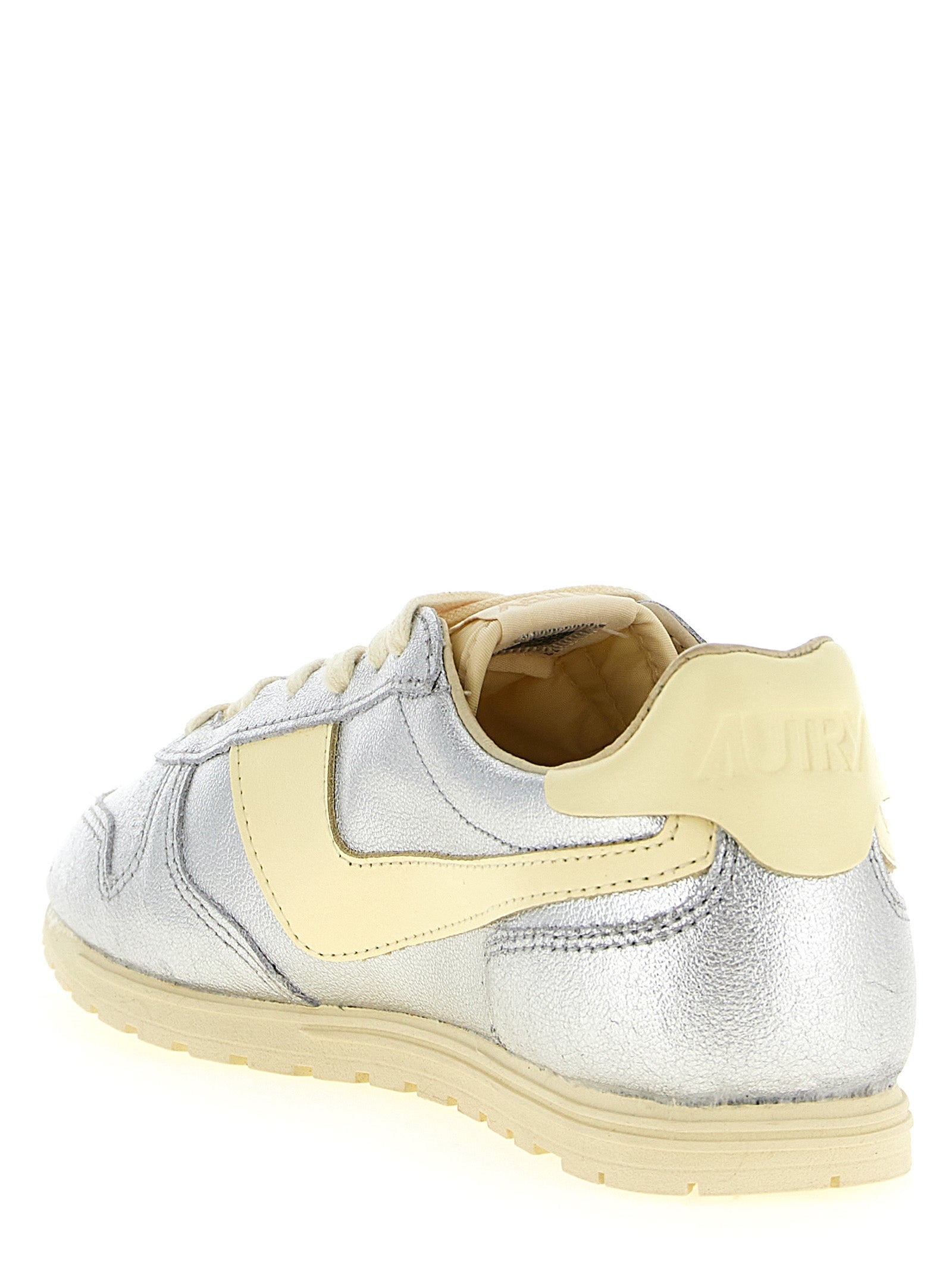 Autry Silver Cowhide Low Top Sneakers Curated Luxury Accessories by Orvyn