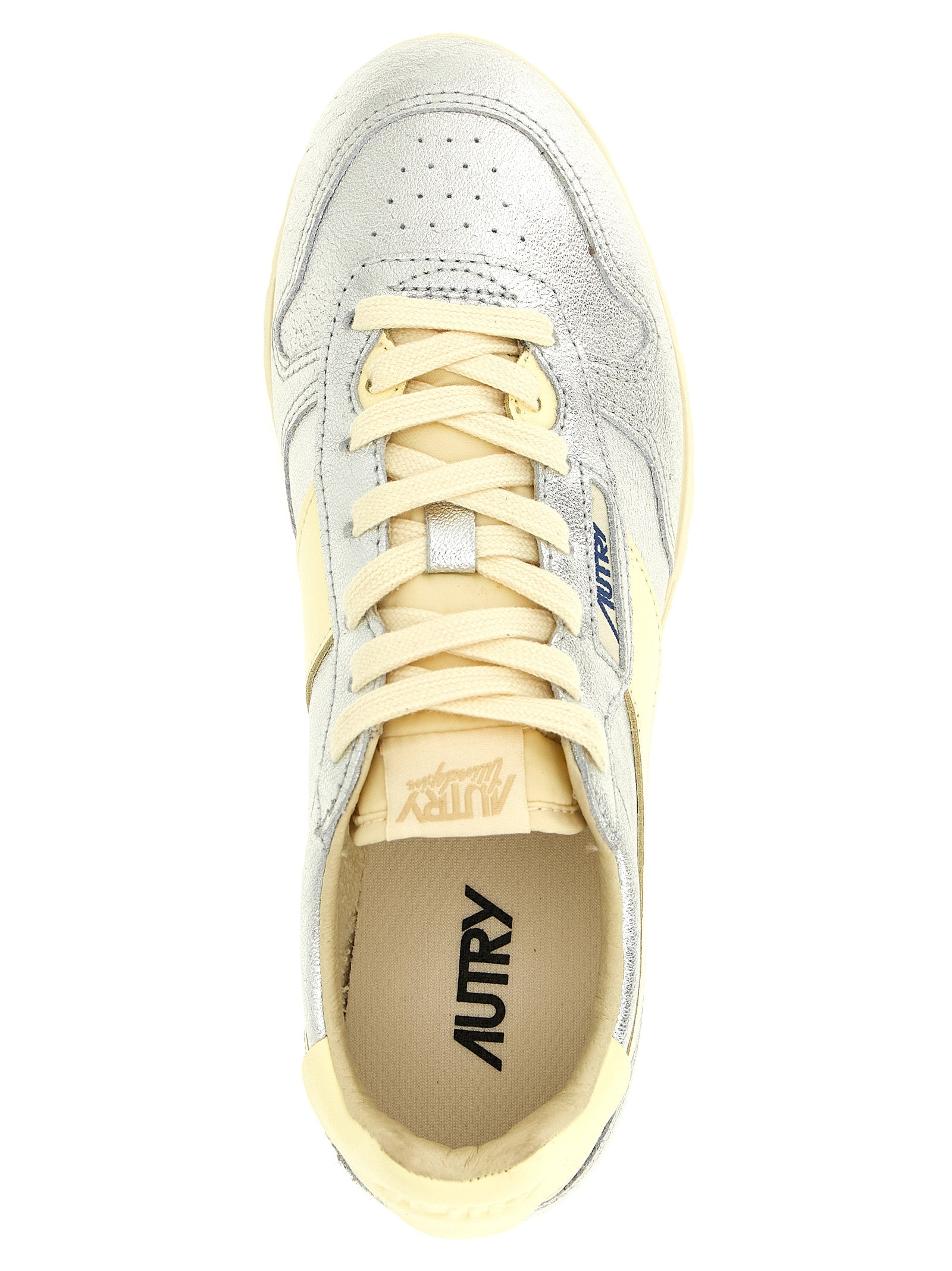 Autry Silver Cowhide Low Top Sneakers Curated Luxury Accessories by Orvyn