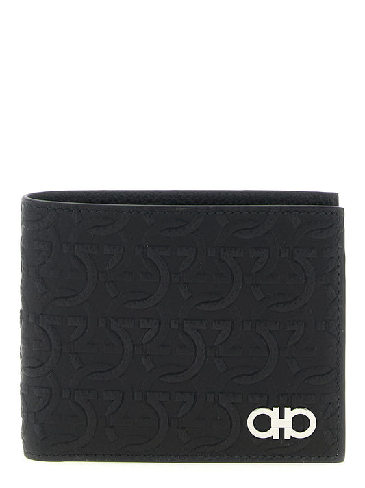 Ferragamo Black 'Gancini' Wallet Curated Luxury Accessories by Orvyn
