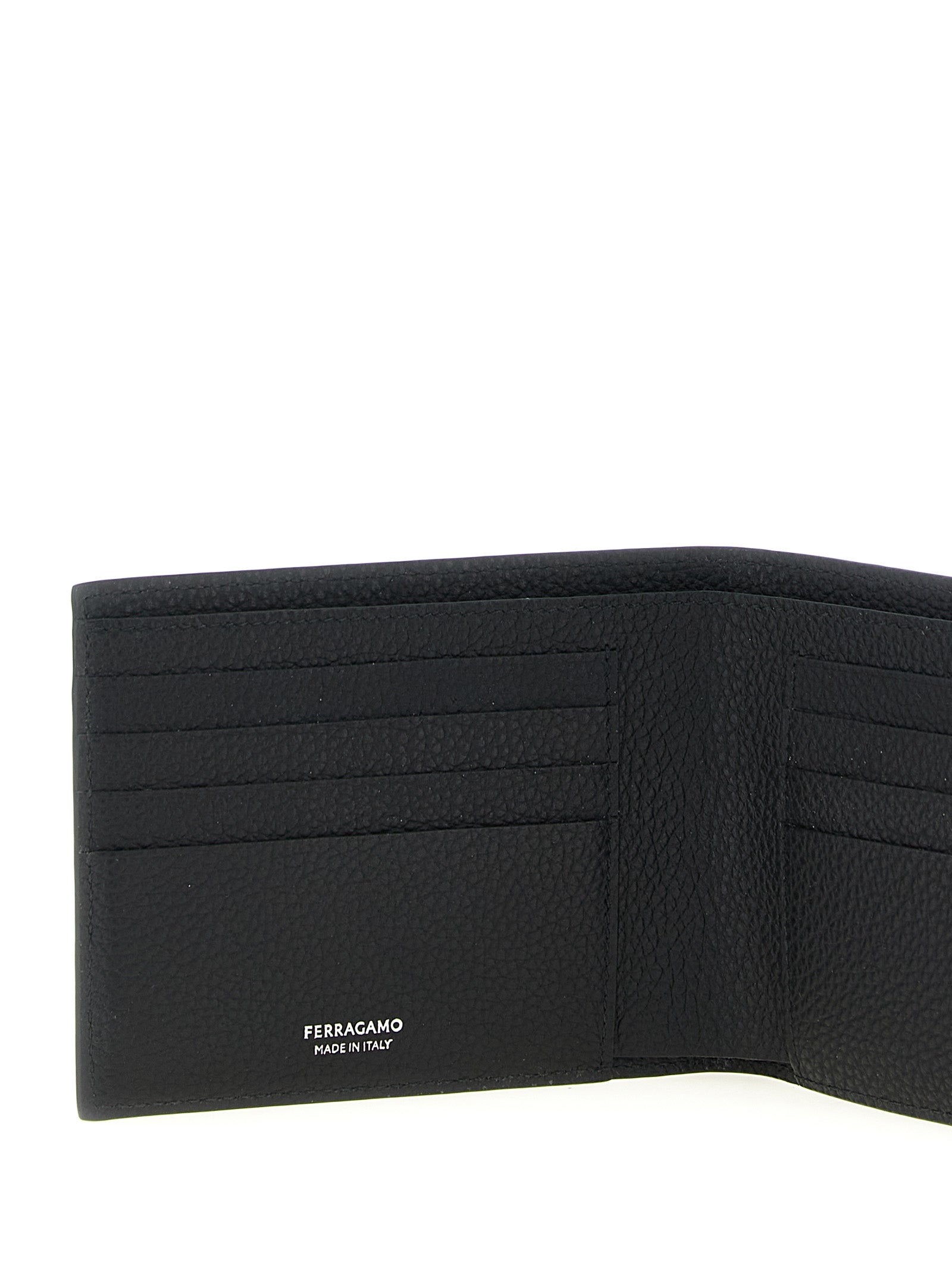 Ferragamo Black 'Gancini' Wallet Curated Luxury Accessories by Orvyn