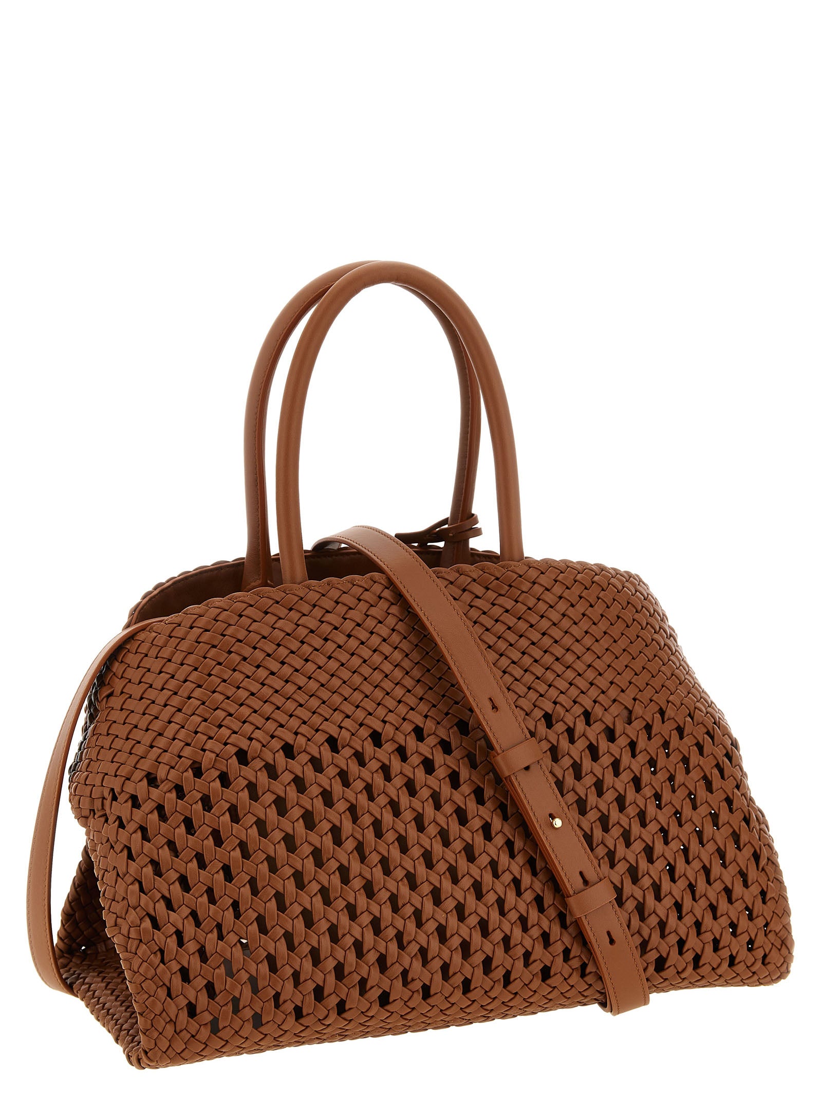 Ferragamo Brown 'Hug Th S' Handbag Curated Luxury Accessories by Orvyn
