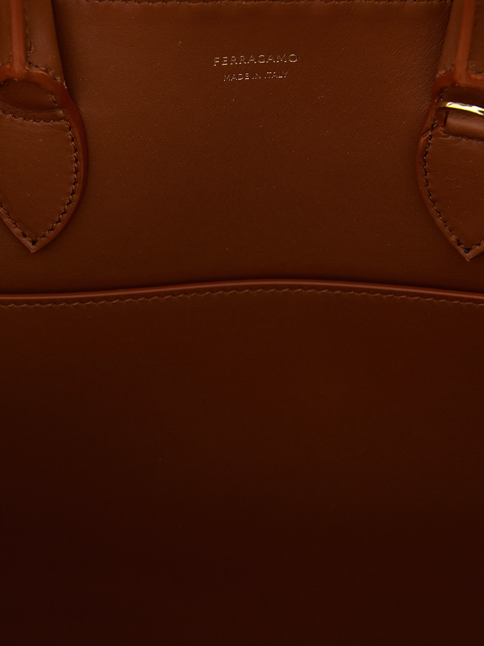 Ferragamo Brown 'Hug Th S' Handbag Curated Luxury Accessories by Orvyn