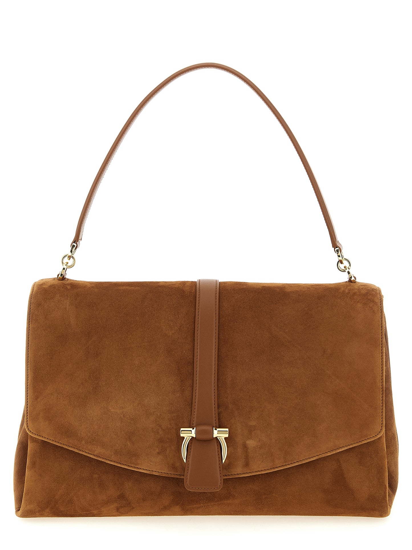 Ferragamo Brown 'Gancini' Shoulder Bag Curated Luxury Accessories by Orvyn