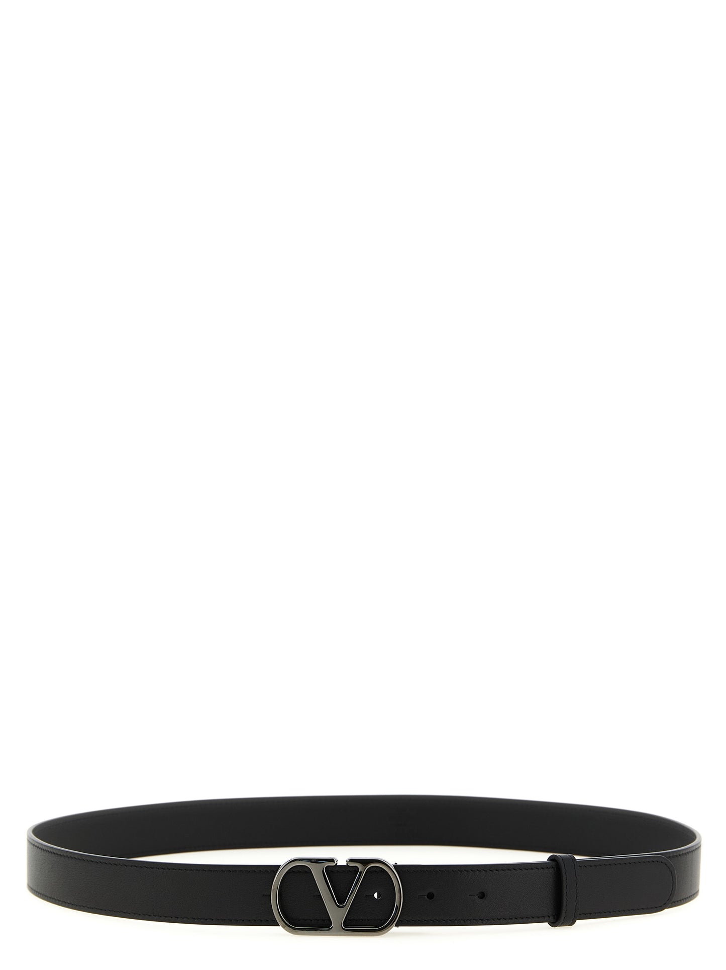 Valentino Garavani Black 'VLogo Signature' Belt Curated Luxury Accessories by Orvyn