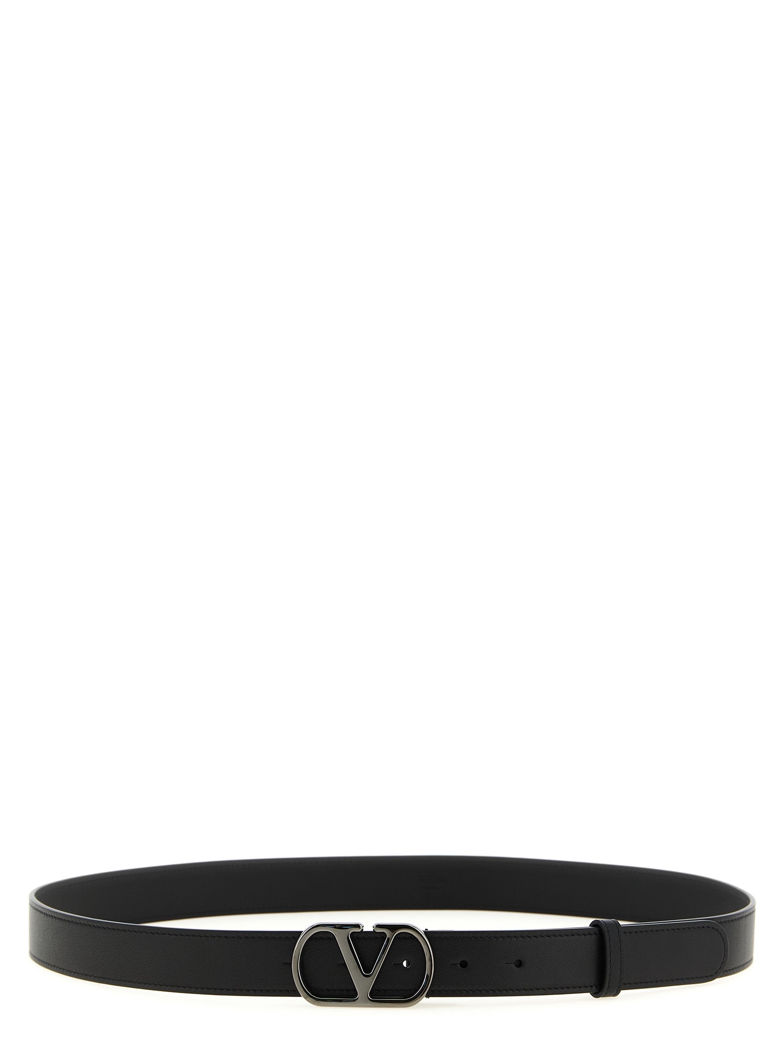 Valentino Garavani Black 'VLogo Signature' Belt Curated Luxury Accessories by Orvyn