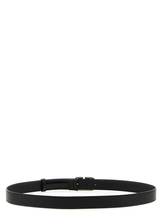 Valentino Garavani Black 'VLogo Signature' Belt Curated Luxury Accessories by Orvyn