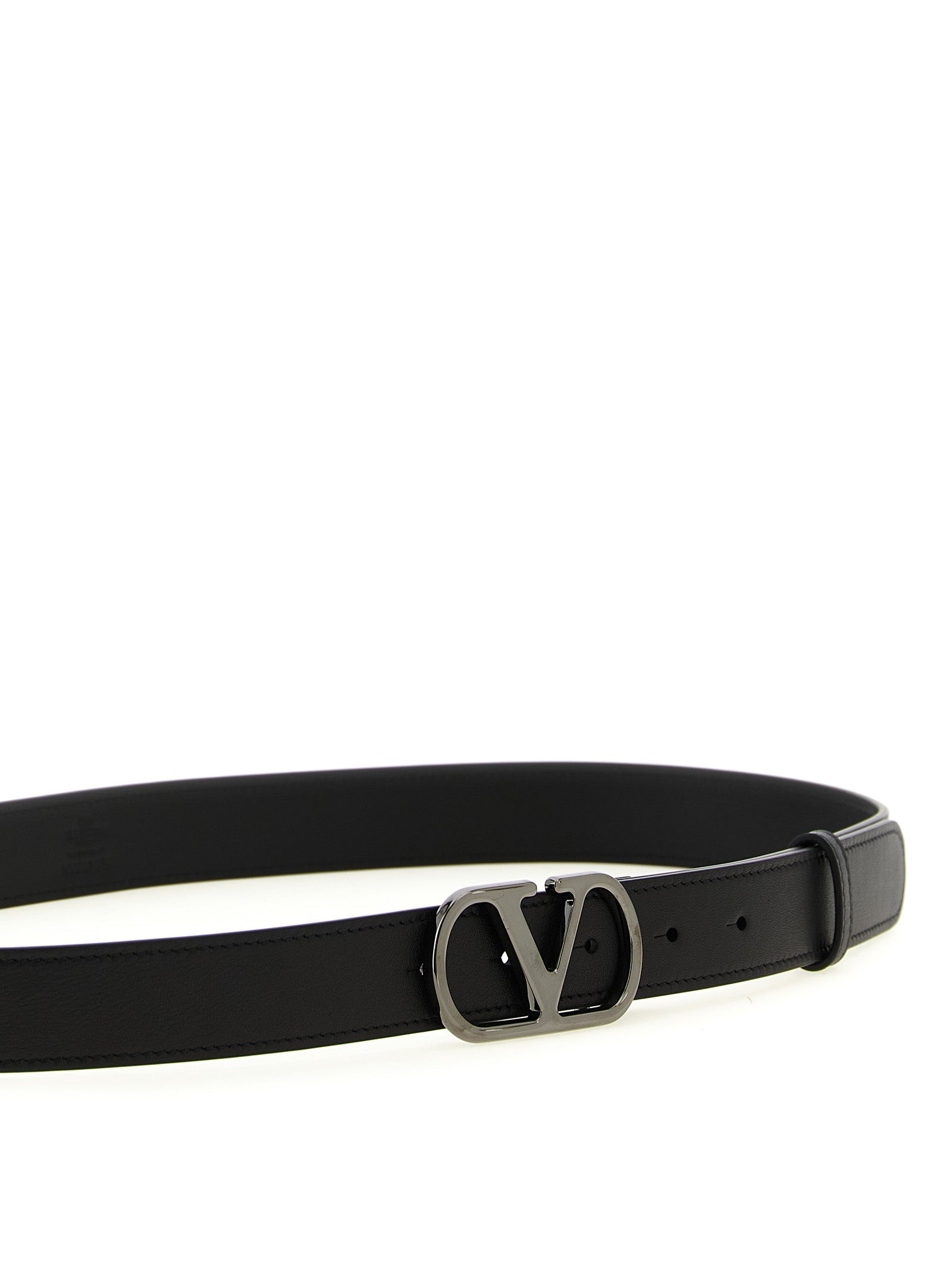 Valentino Garavani Black 'VLogo Signature' Belt Curated Luxury Accessories by Orvyn