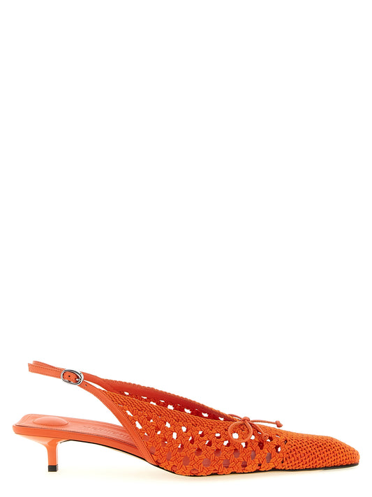Jacquemus Orange 'Les Slingbacks Cubisto B' Pumps Curated Luxury Accessories by Orvyn