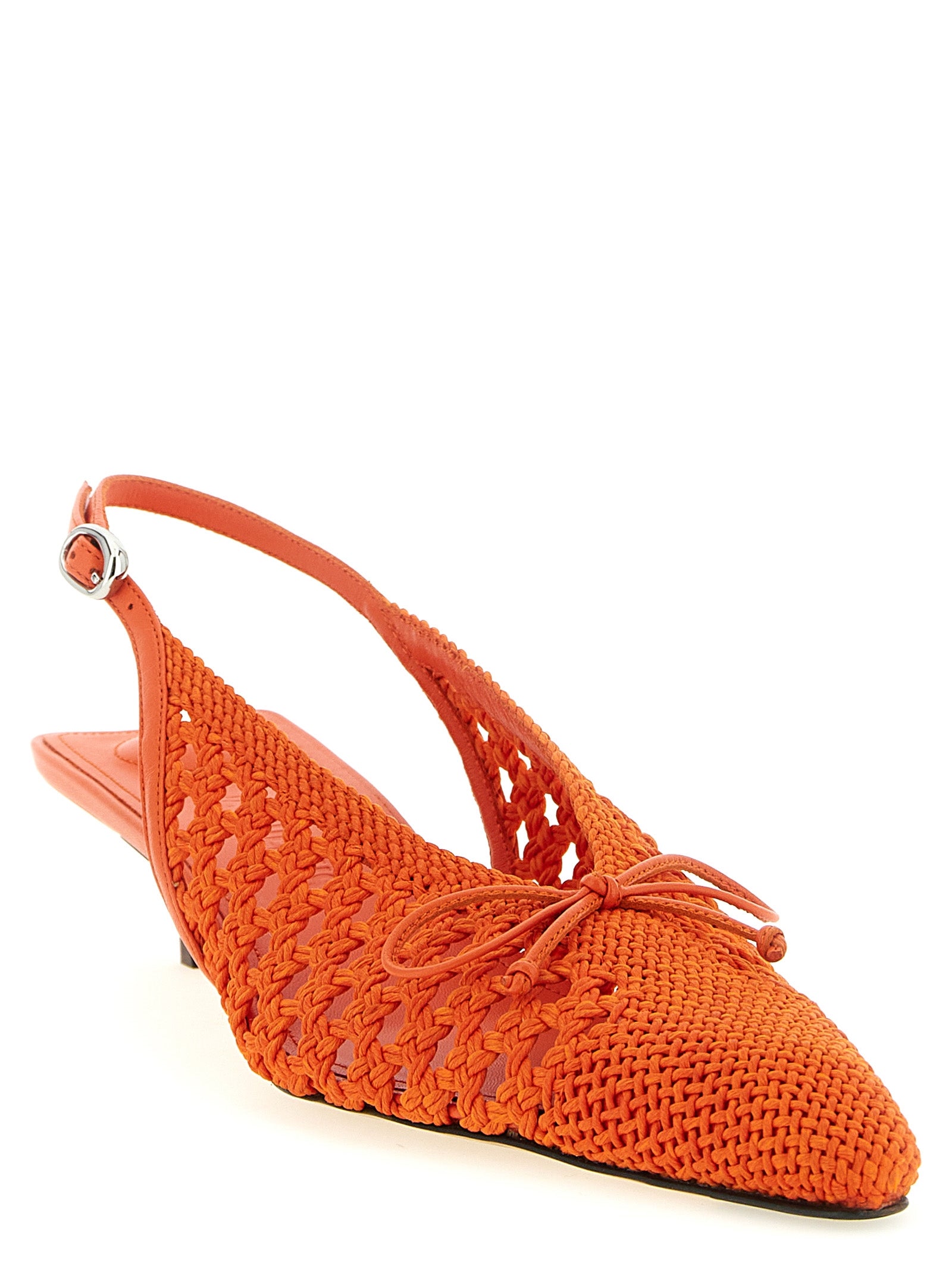 Jacquemus Orange 'Les Slingbacks Cubisto B' Pumps Curated Luxury Accessories by Orvyn
