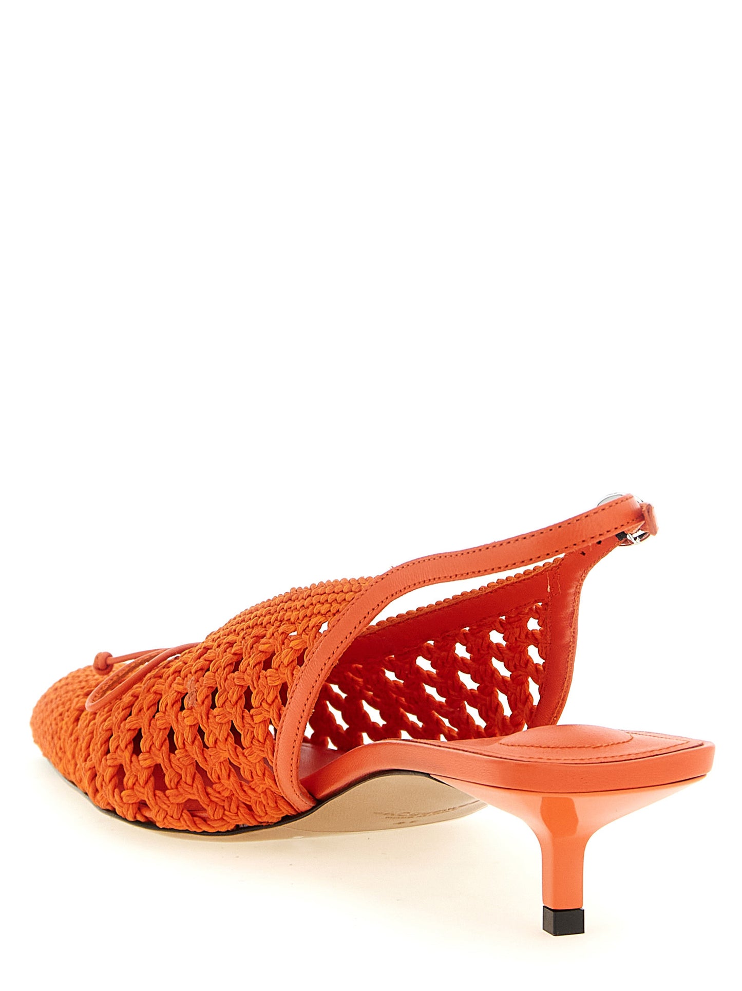 Jacquemus Orange 'Les Slingbacks Cubisto B' Pumps Curated Luxury Accessories by Orvyn