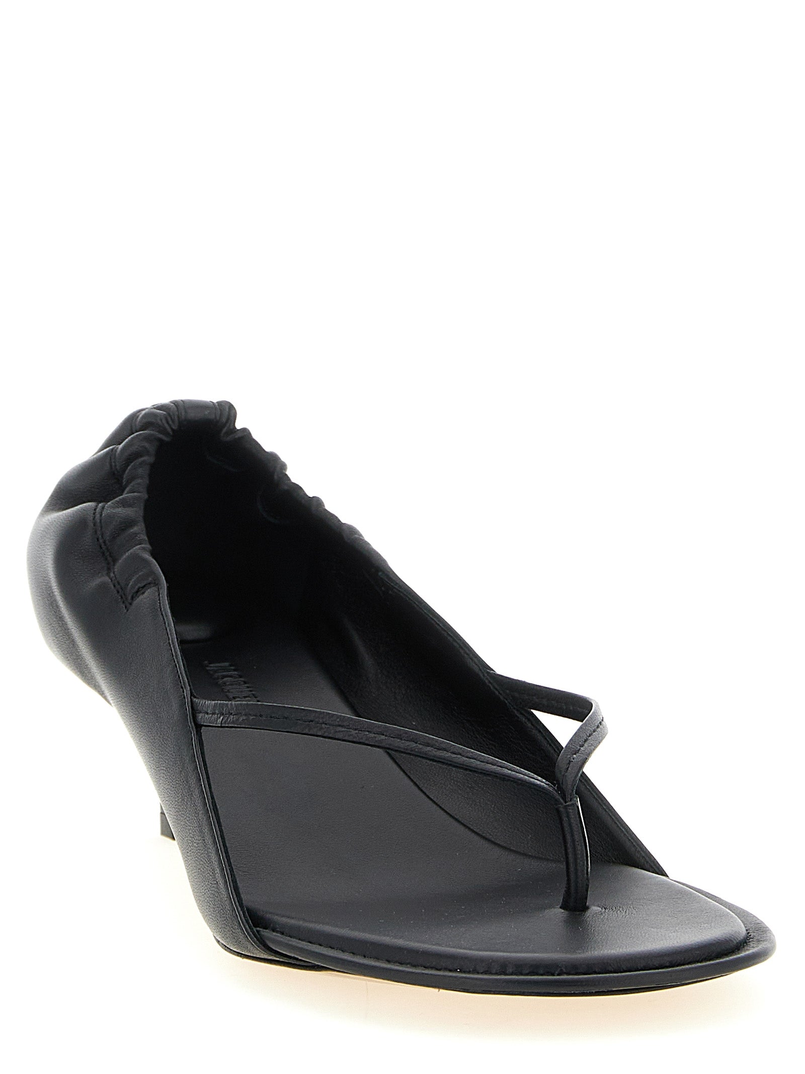 Jacquemus Black 'Rond-Carré' Sandals schwarz