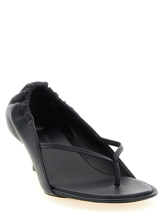 Jacquemus Black 'Rond-Carré' Sandals schwarz