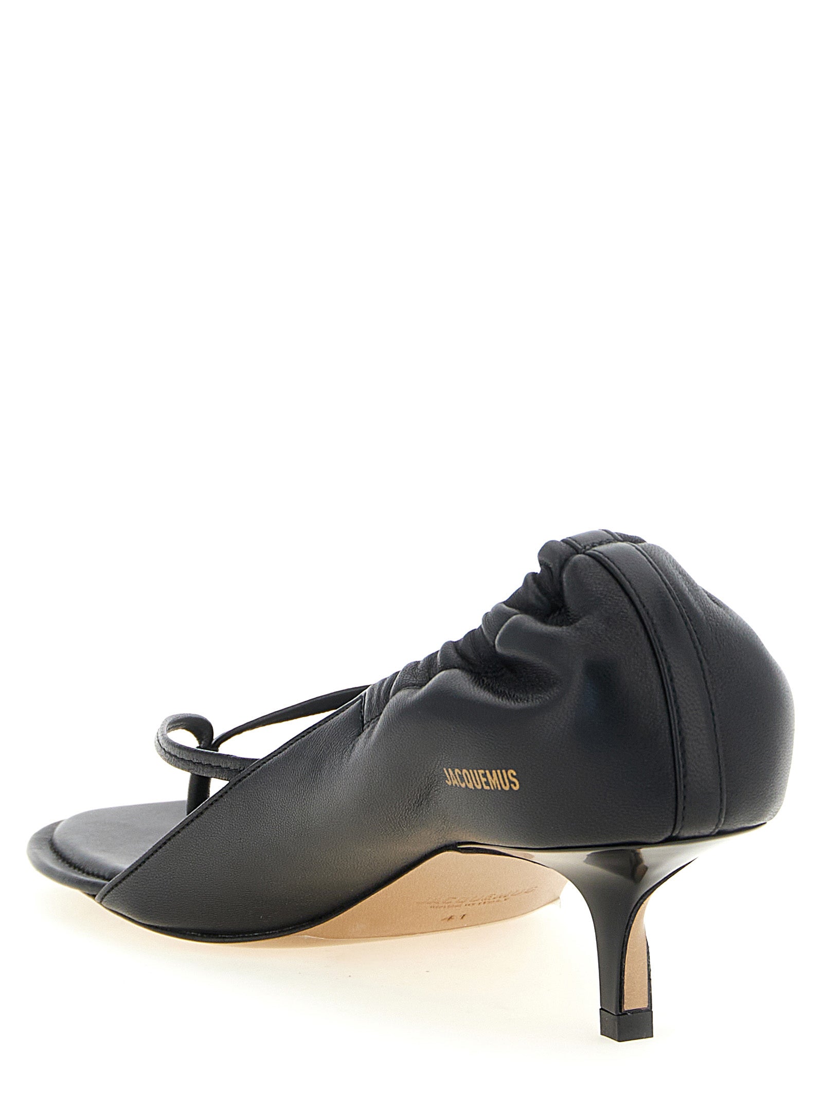 Jacquemus Black 'Rond-Carré' Sandals schwarz