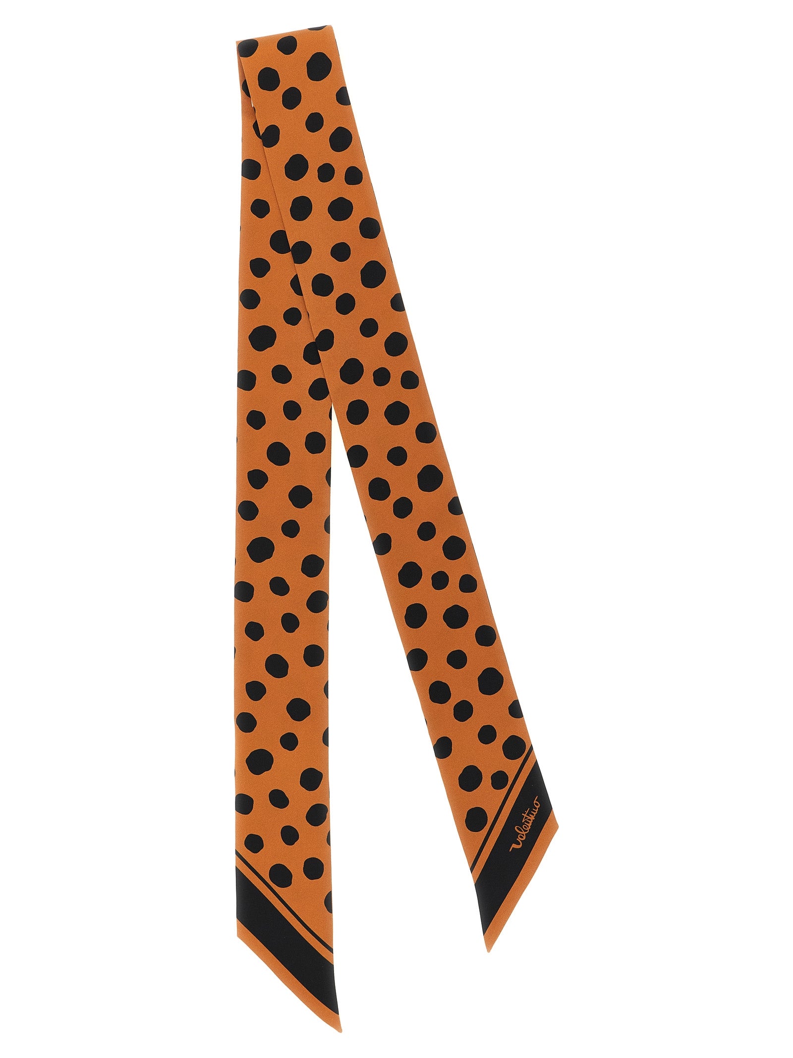Valentino Garavani Brown Silk Foulard Curated Luxury Accessories by Orvyn