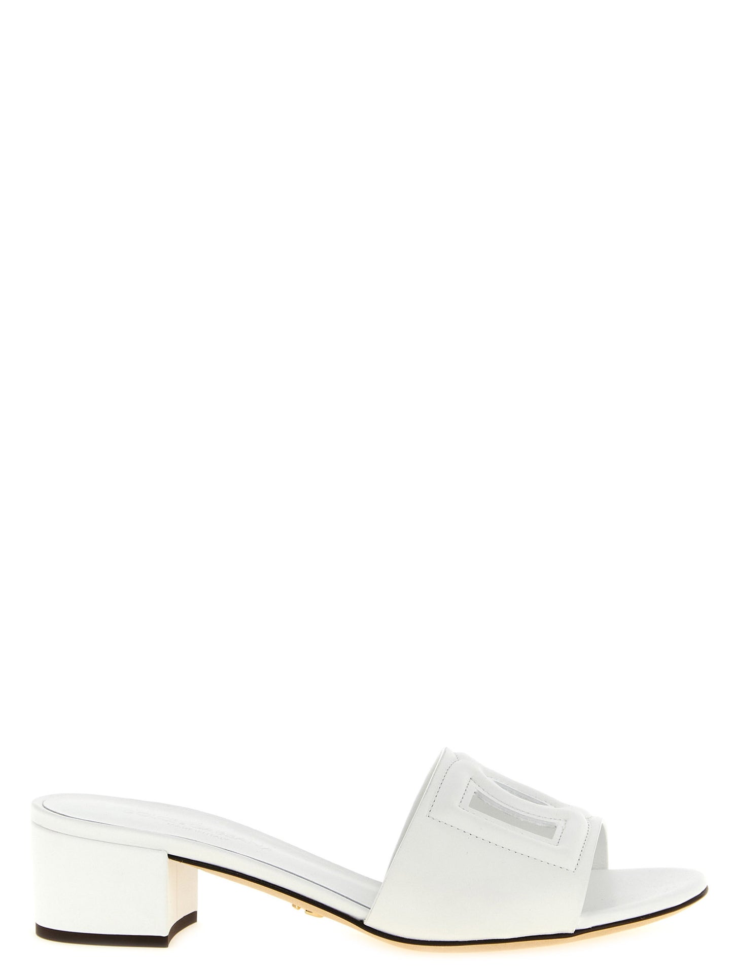 Dolce & Gabbana White 'Platform' Sandals Curated Luxury Accessories by Orvyn