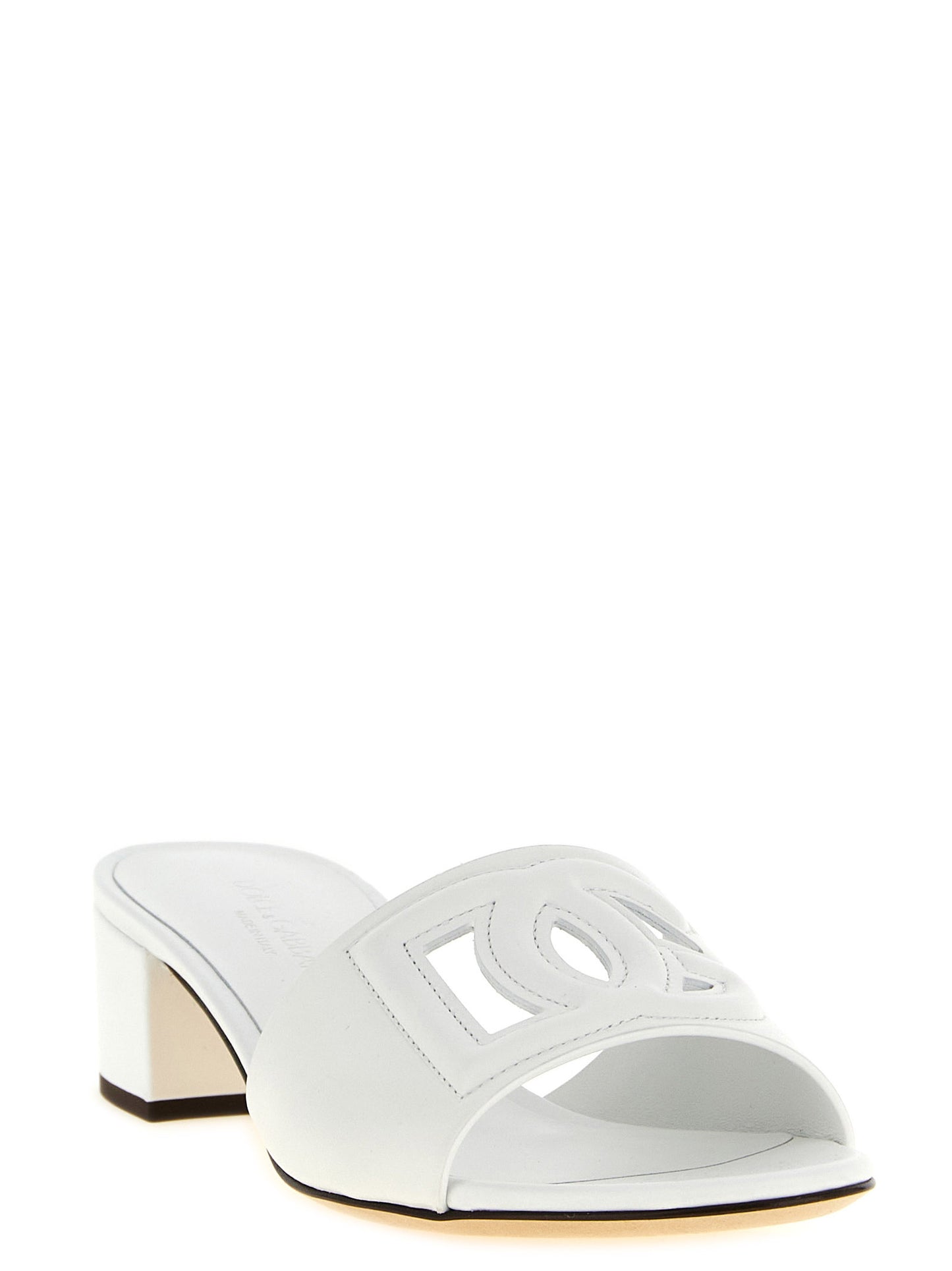 Dolce & Gabbana White 'Platform' Sandals Curated Luxury Accessories by Orvyn