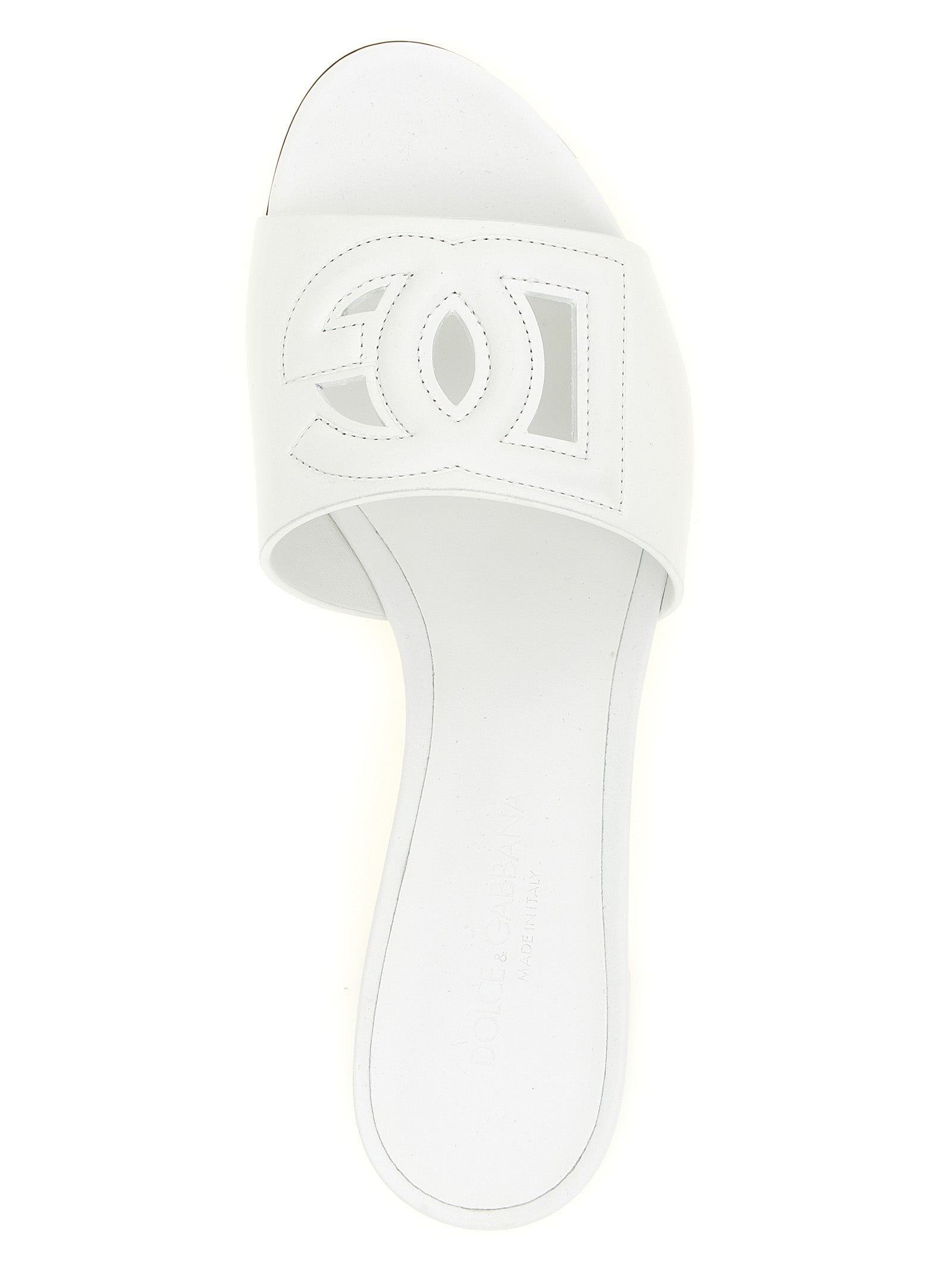 Dolce & Gabbana White 'Platform' Sandals Curated Luxury Accessories by Orvyn
