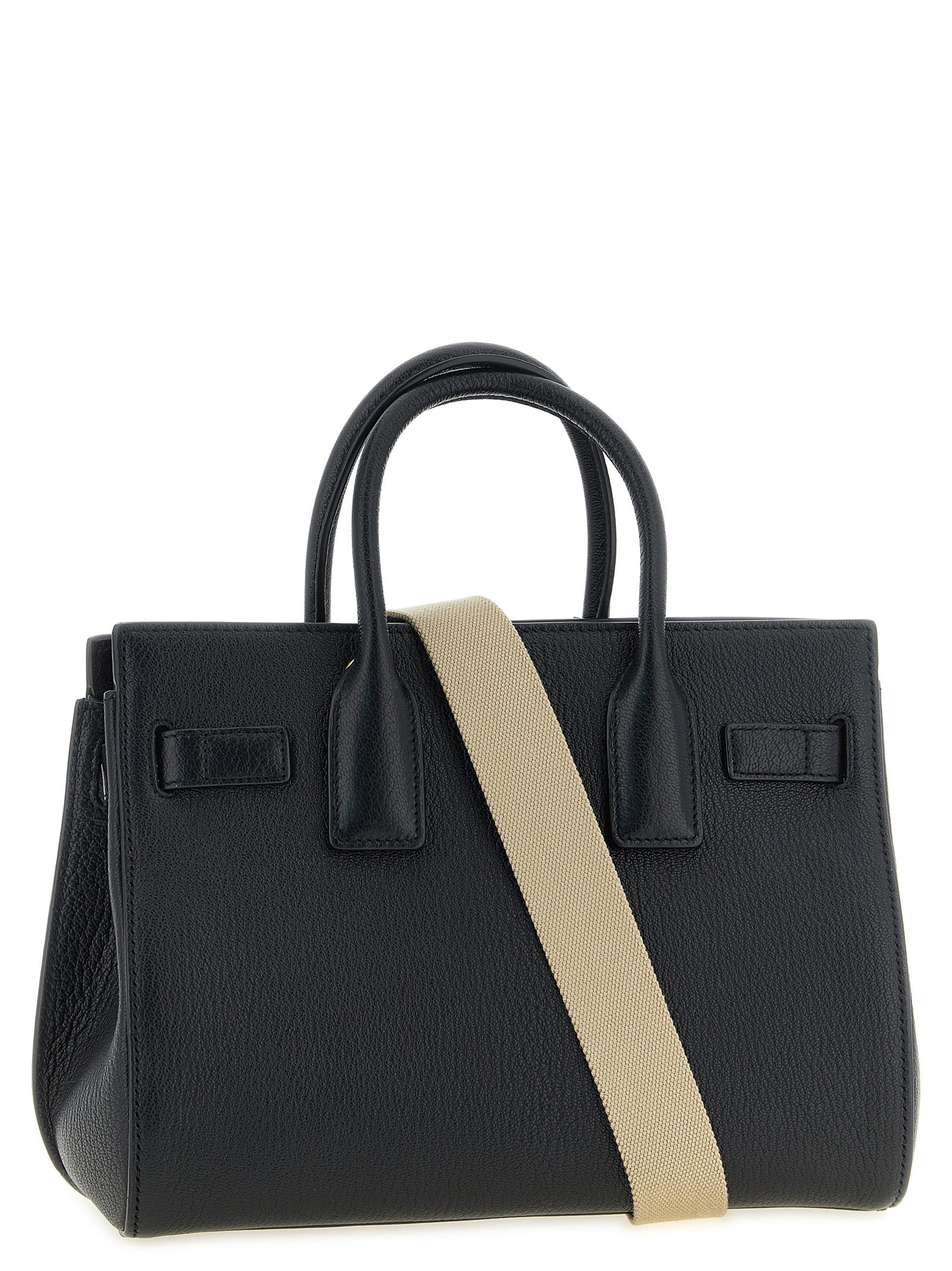Saint Laurent Black 'Cassandre' Handbag Curated Luxury Accessories by Orvyn